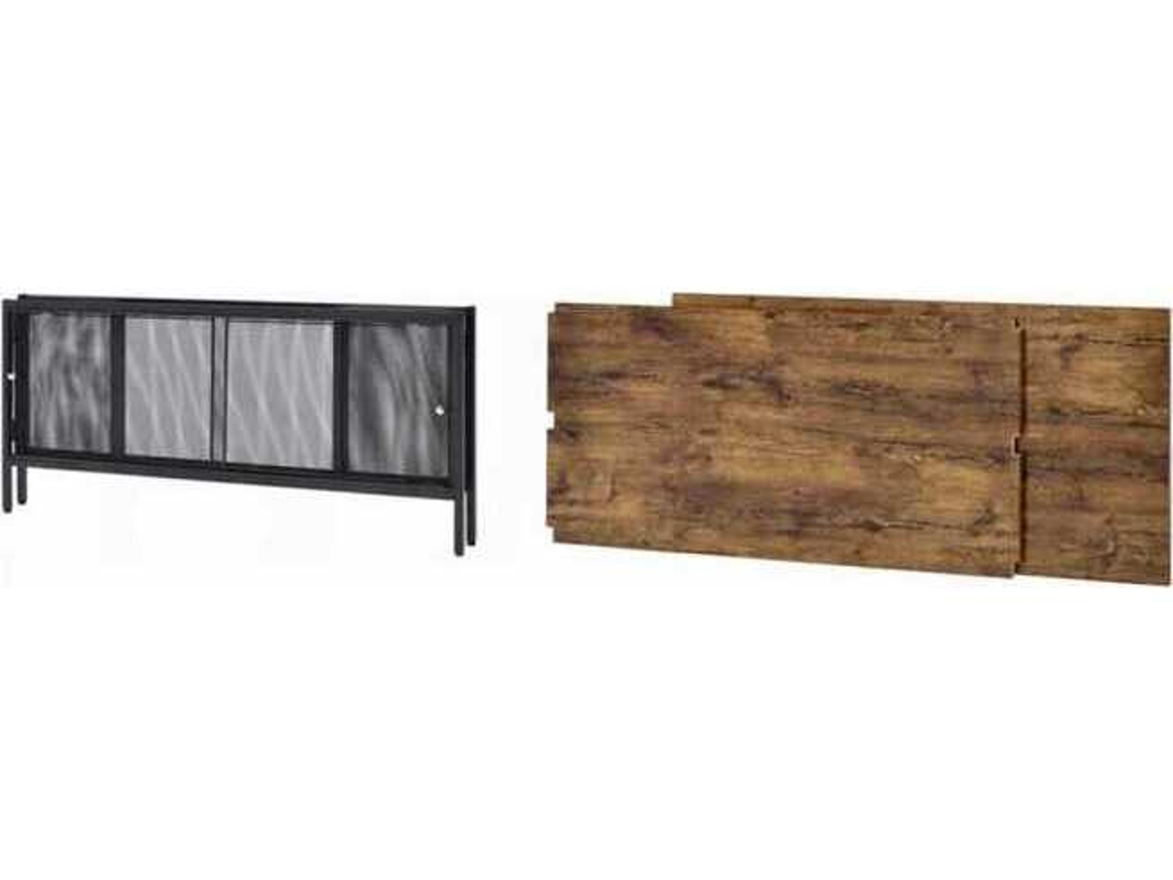 Acme Furniture Rectangular Wood Antique Oak Black Coffee Table