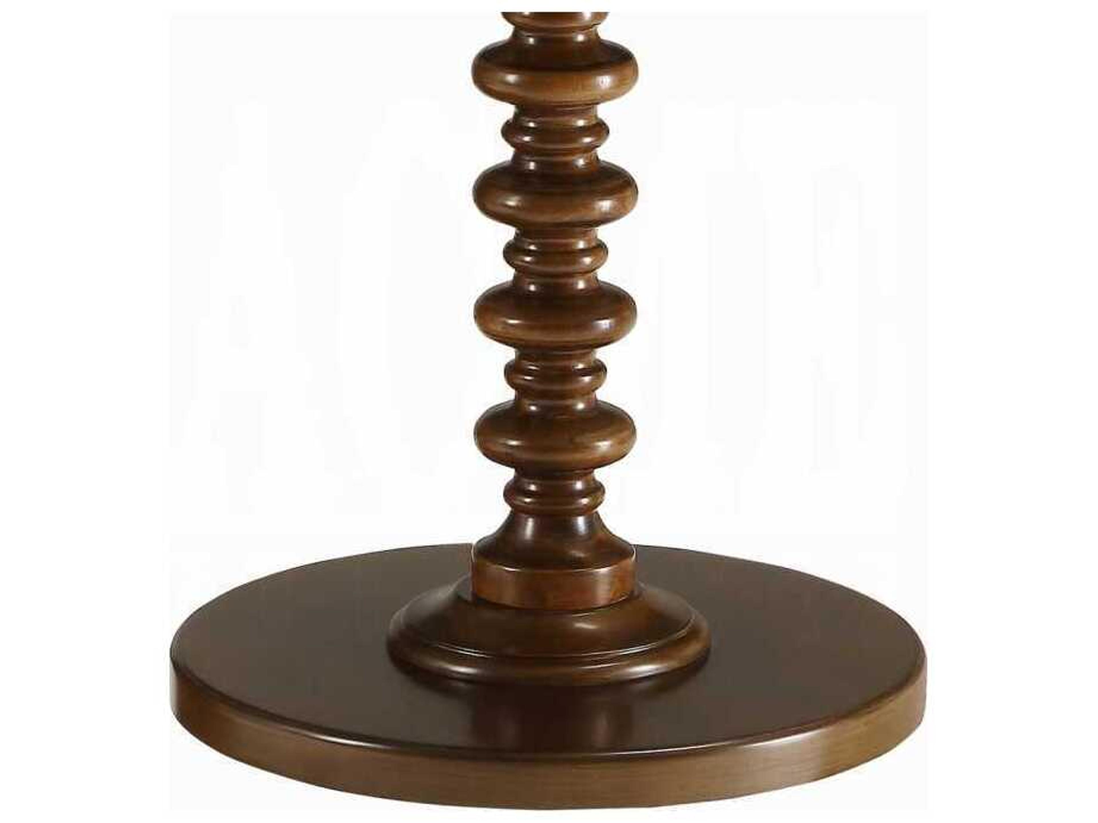 Acme Furniture Acton Round Wood Walnut End Table