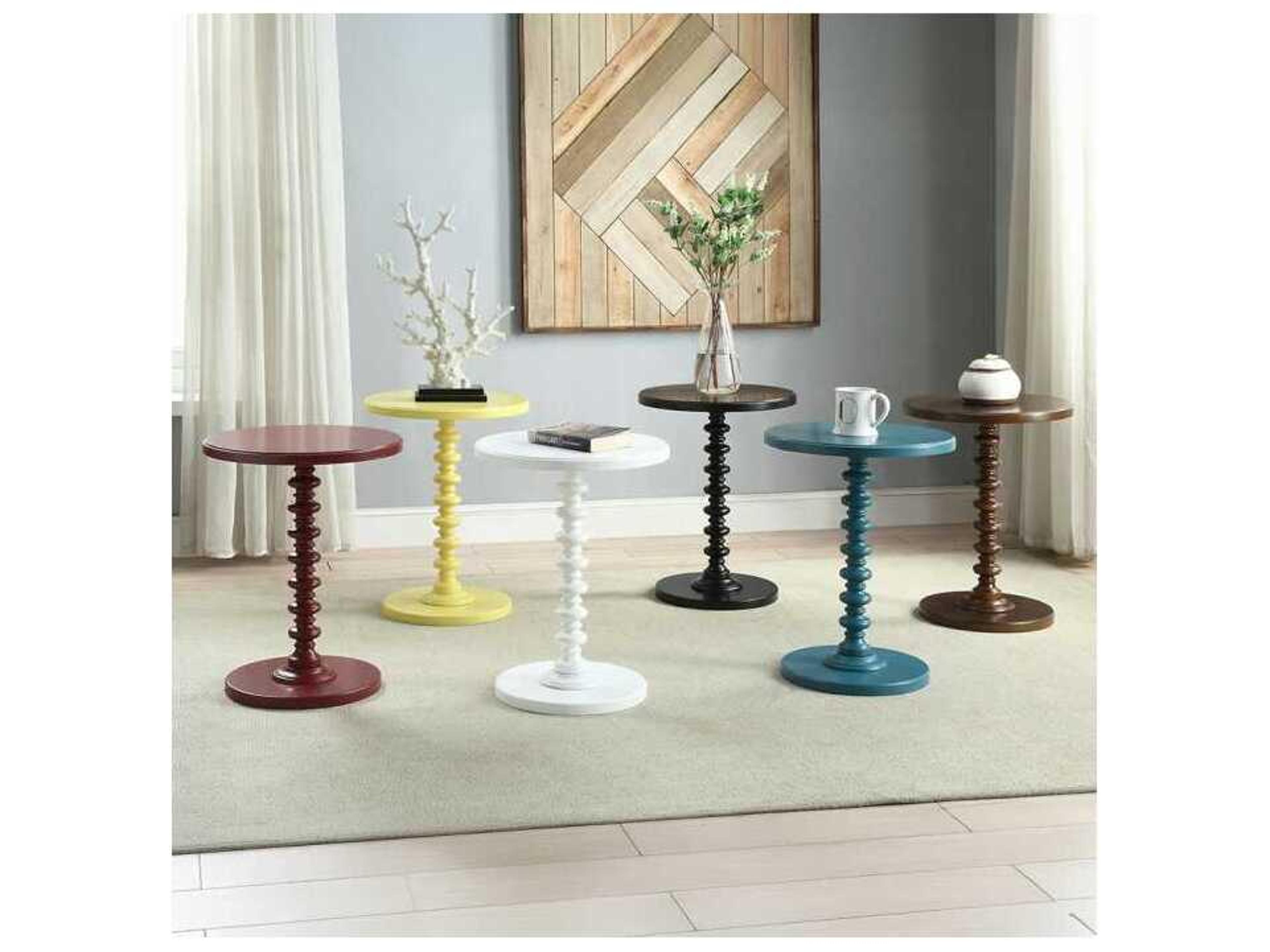 Acme Furniture Acton Round Wood Walnut End Table