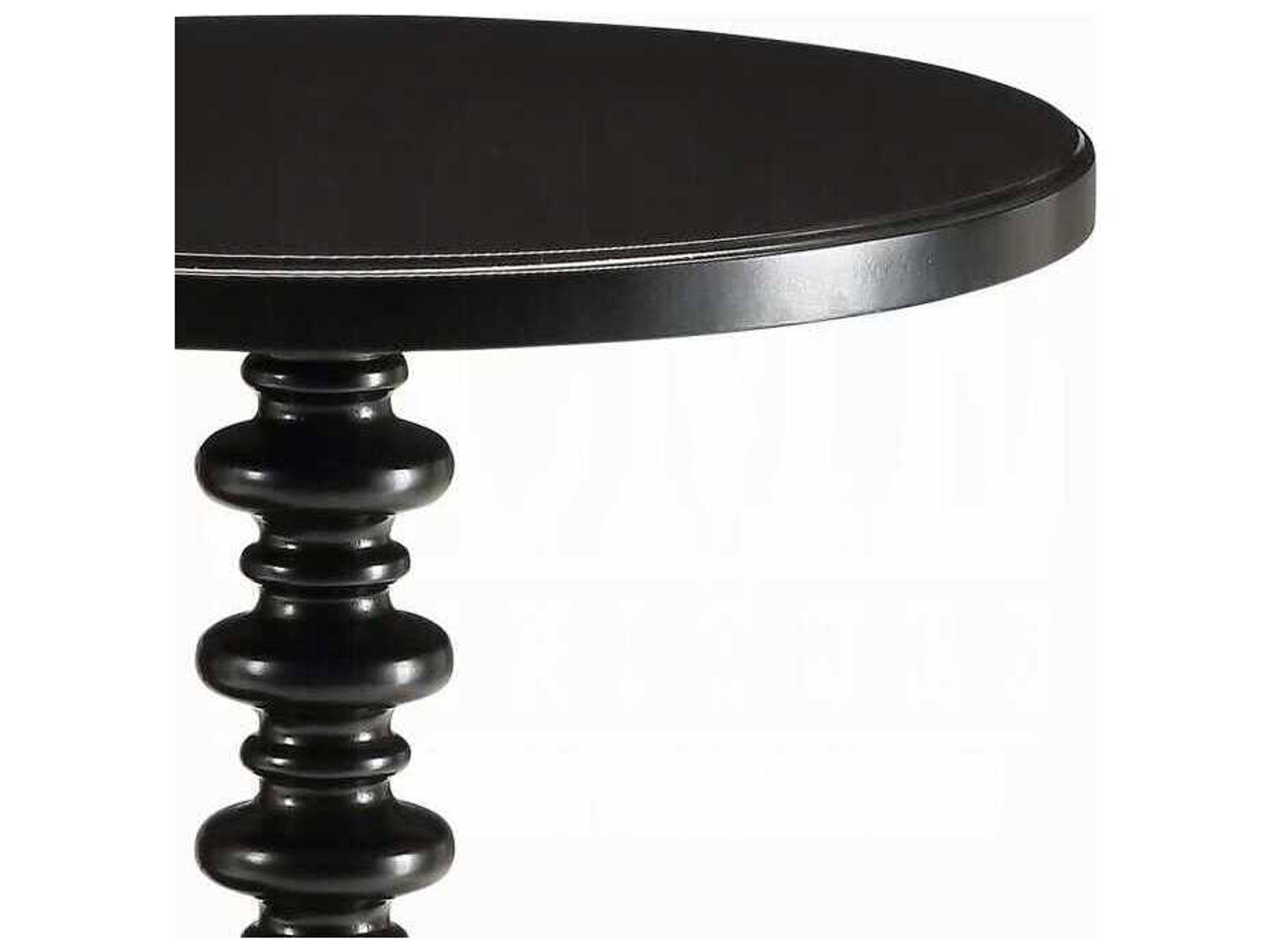 Acme Furniture Acton Round Wood Black End Table