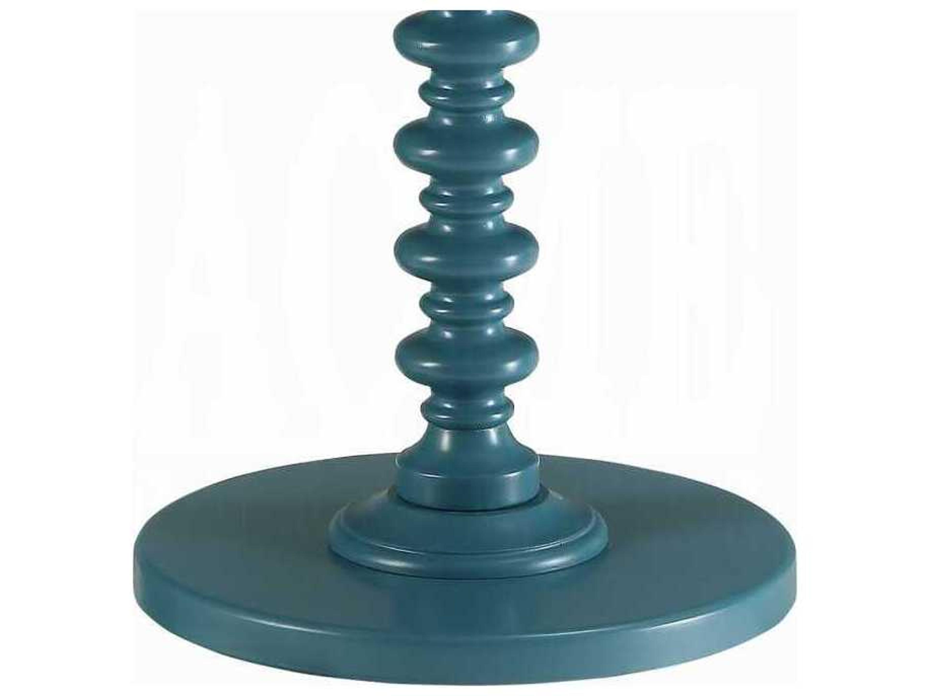 Acme Furniture Acton Round Wood Teal End Table