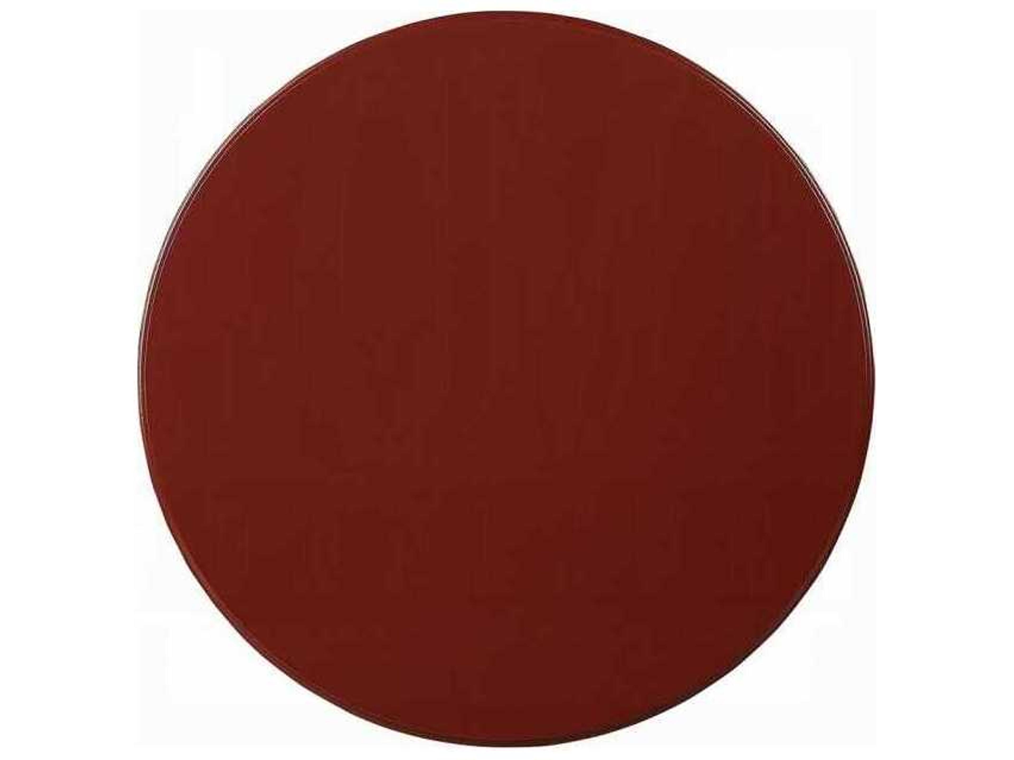 Acme Furniture Acton Round Wood Red End Table