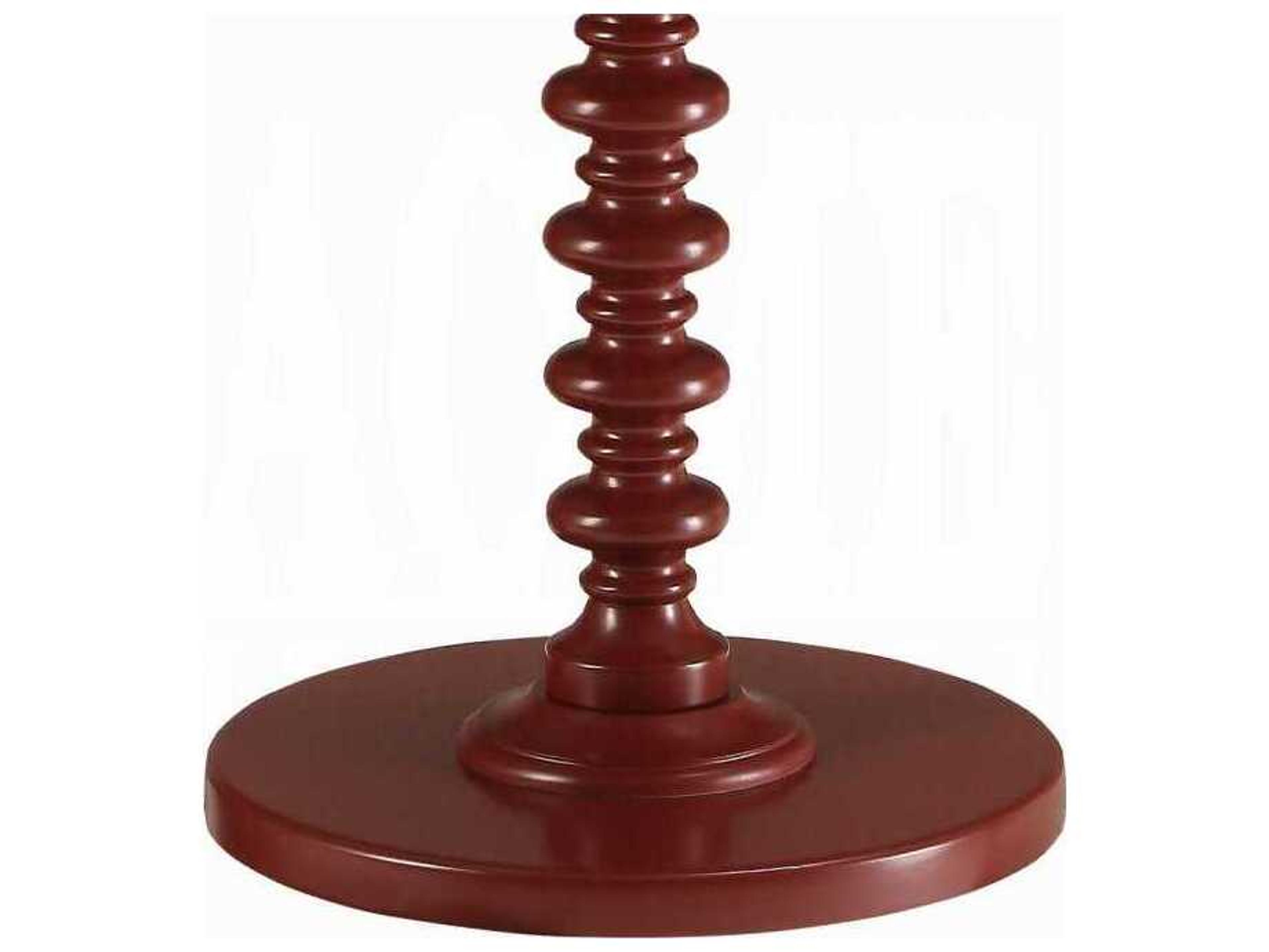 Acme Furniture Acton Round Wood Red End Table