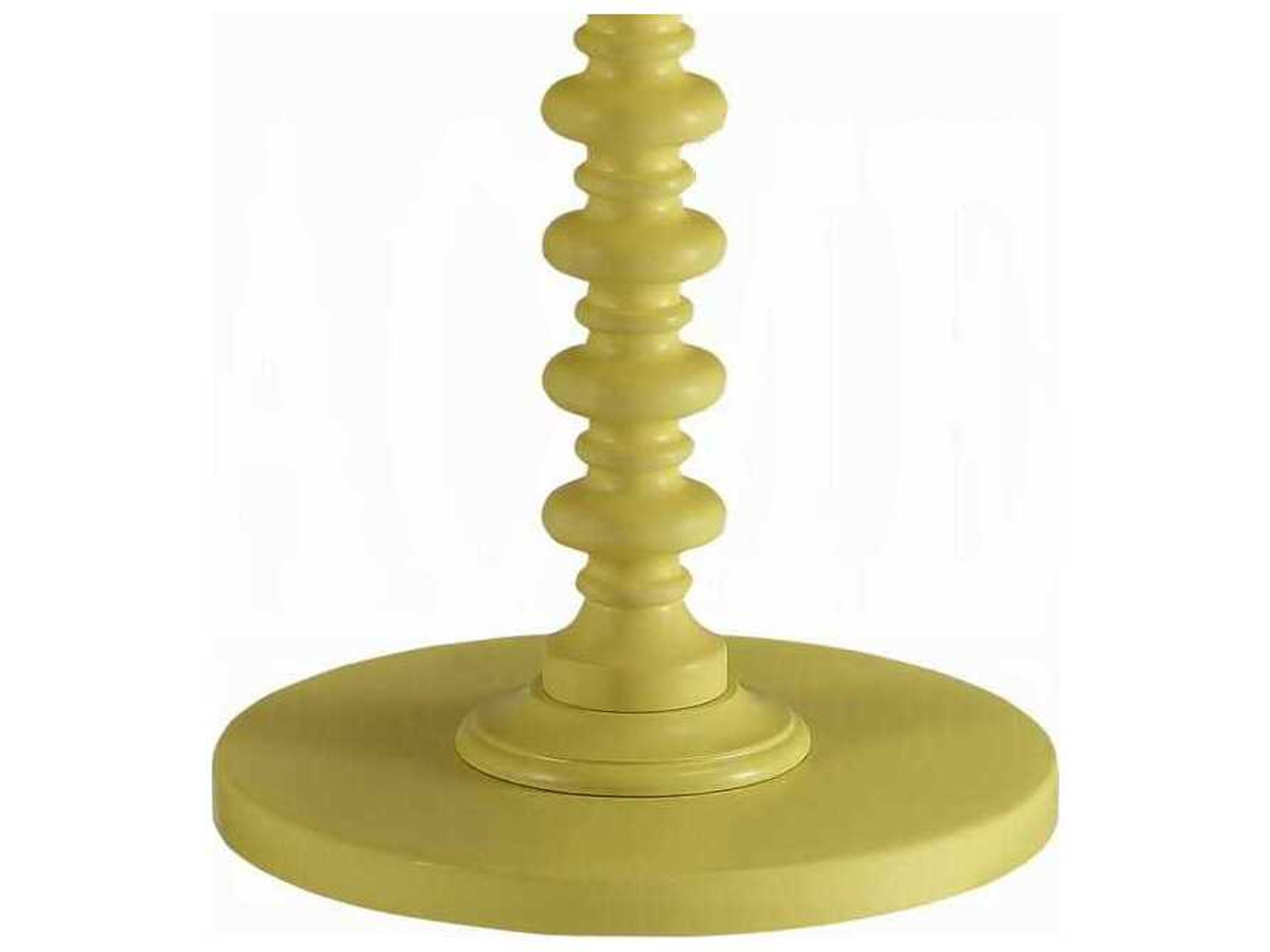 Acme Furniture Acton Round Wood Yellow End Table