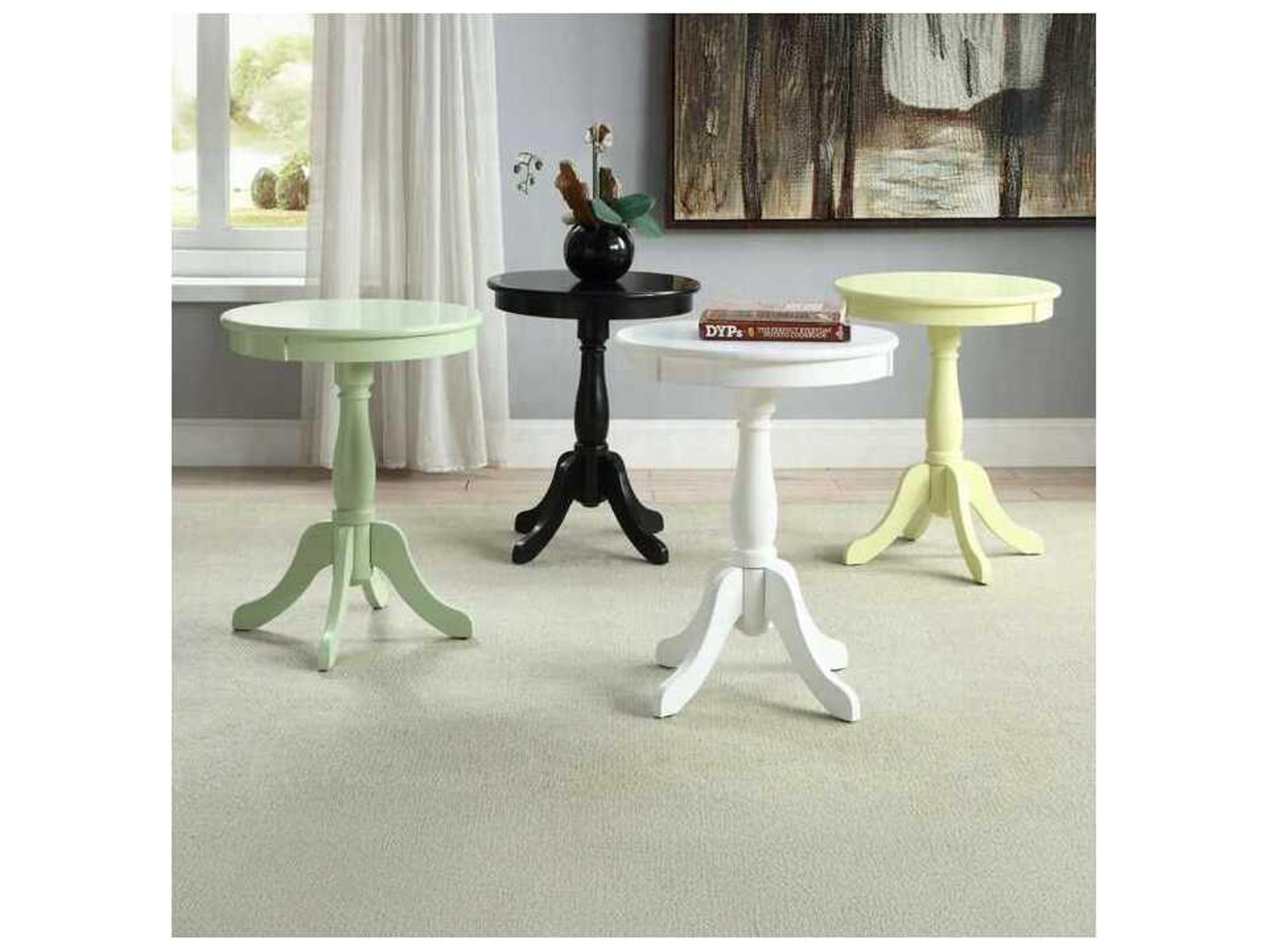 Acme Furniture Alger Round Wood Black End Table