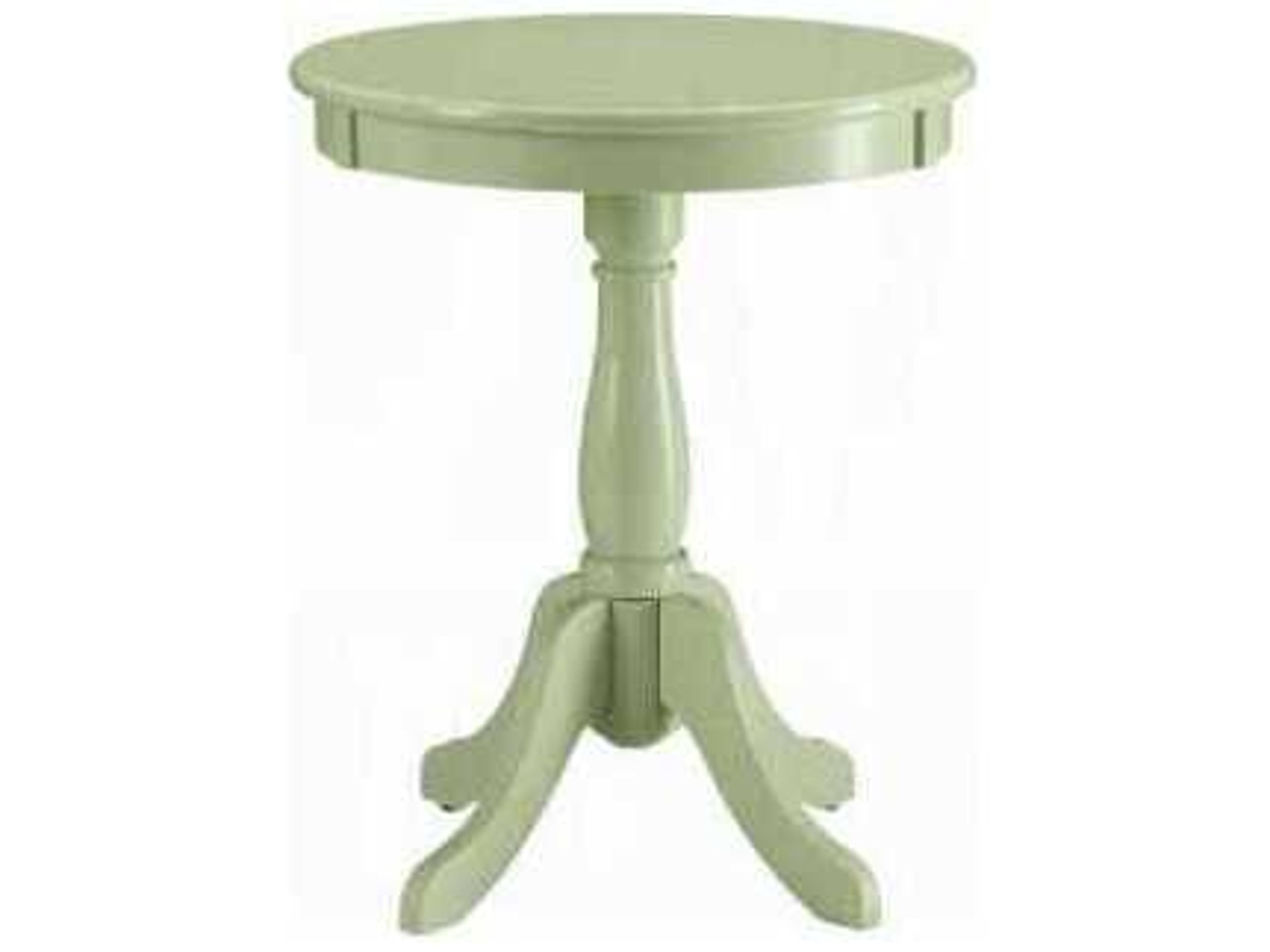 Acme Furniture Alger Round Wood Light Green End Table