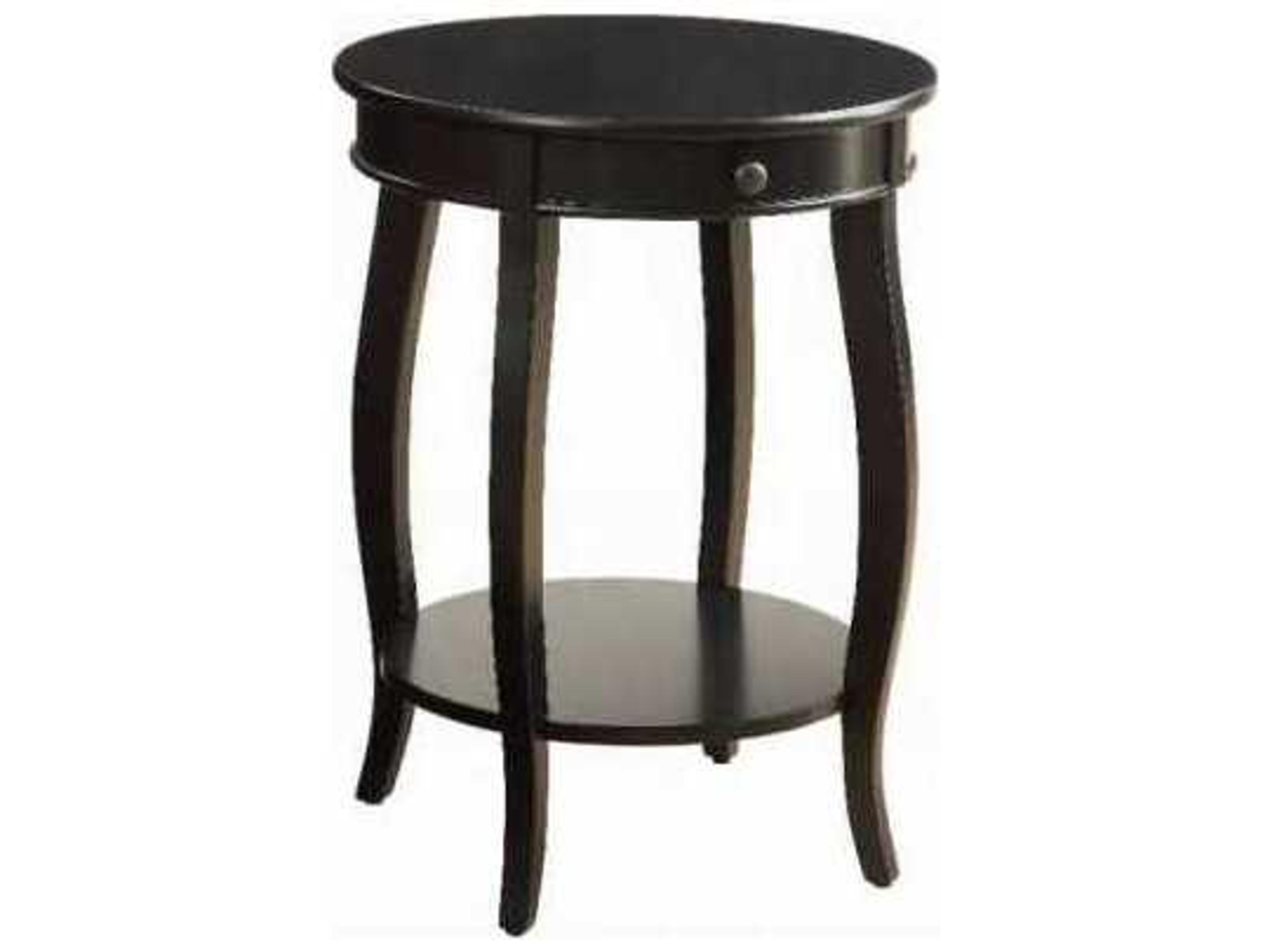 Acme Furniture Alysa Round Wood Black End Table