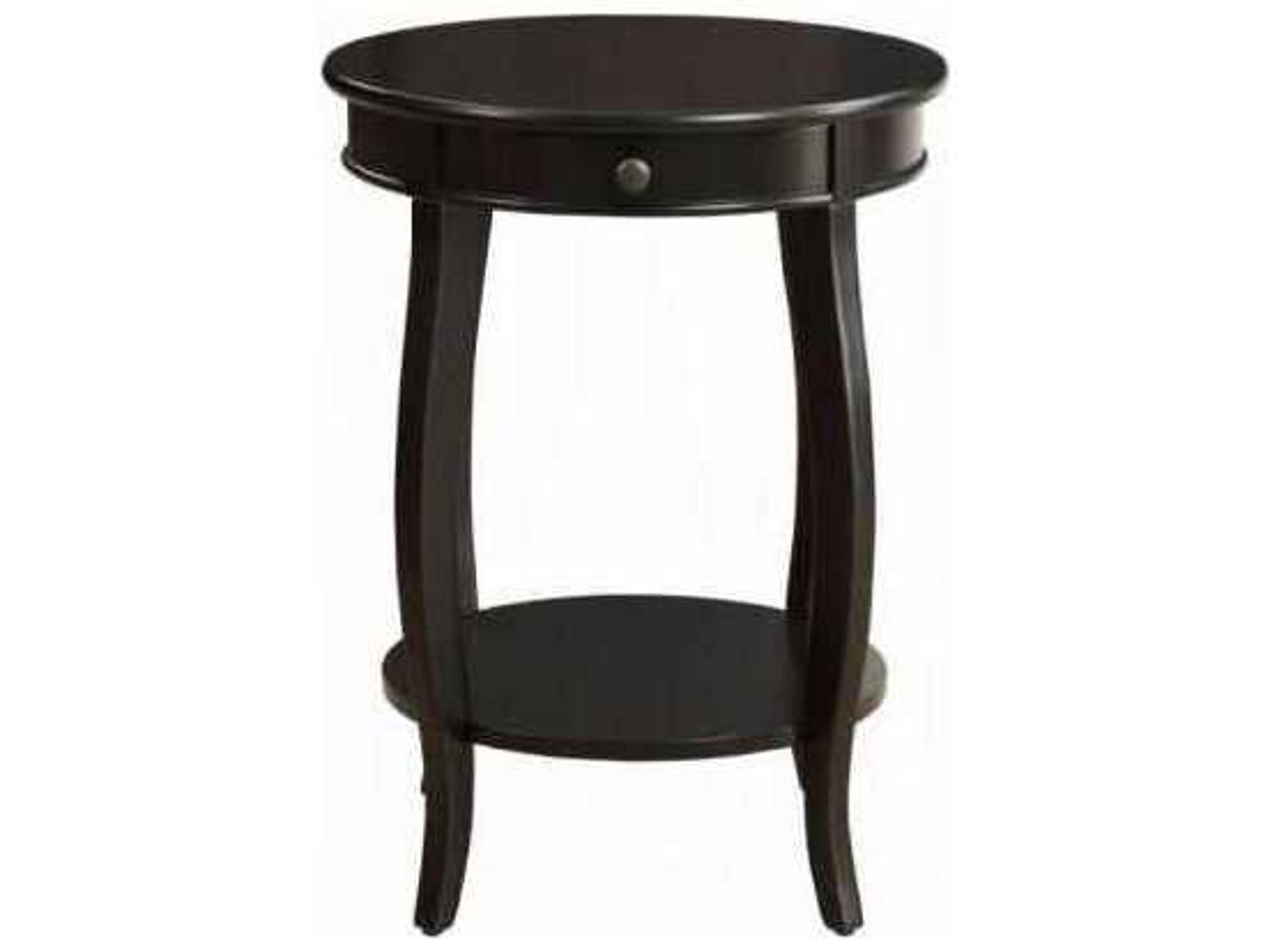 Acme Furniture Alysa Round Wood Black End Table