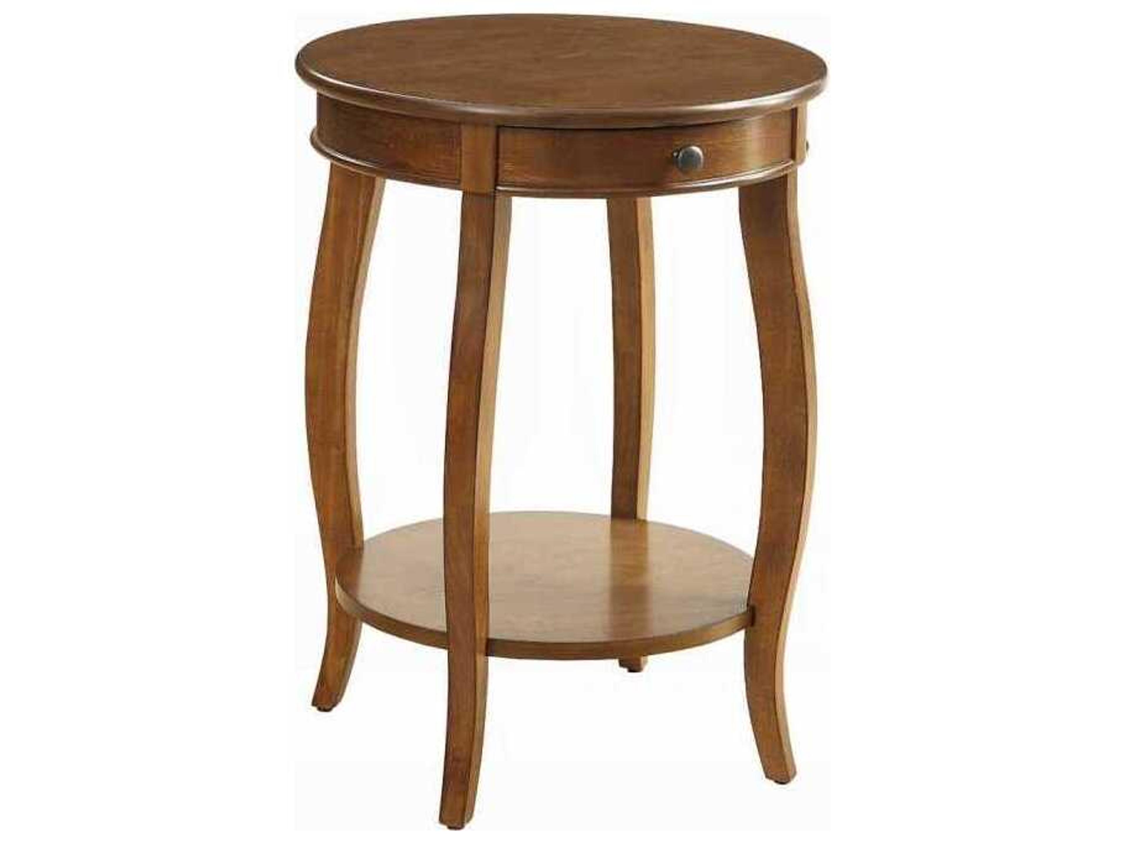 Alysa Round Wood Walnut End Table