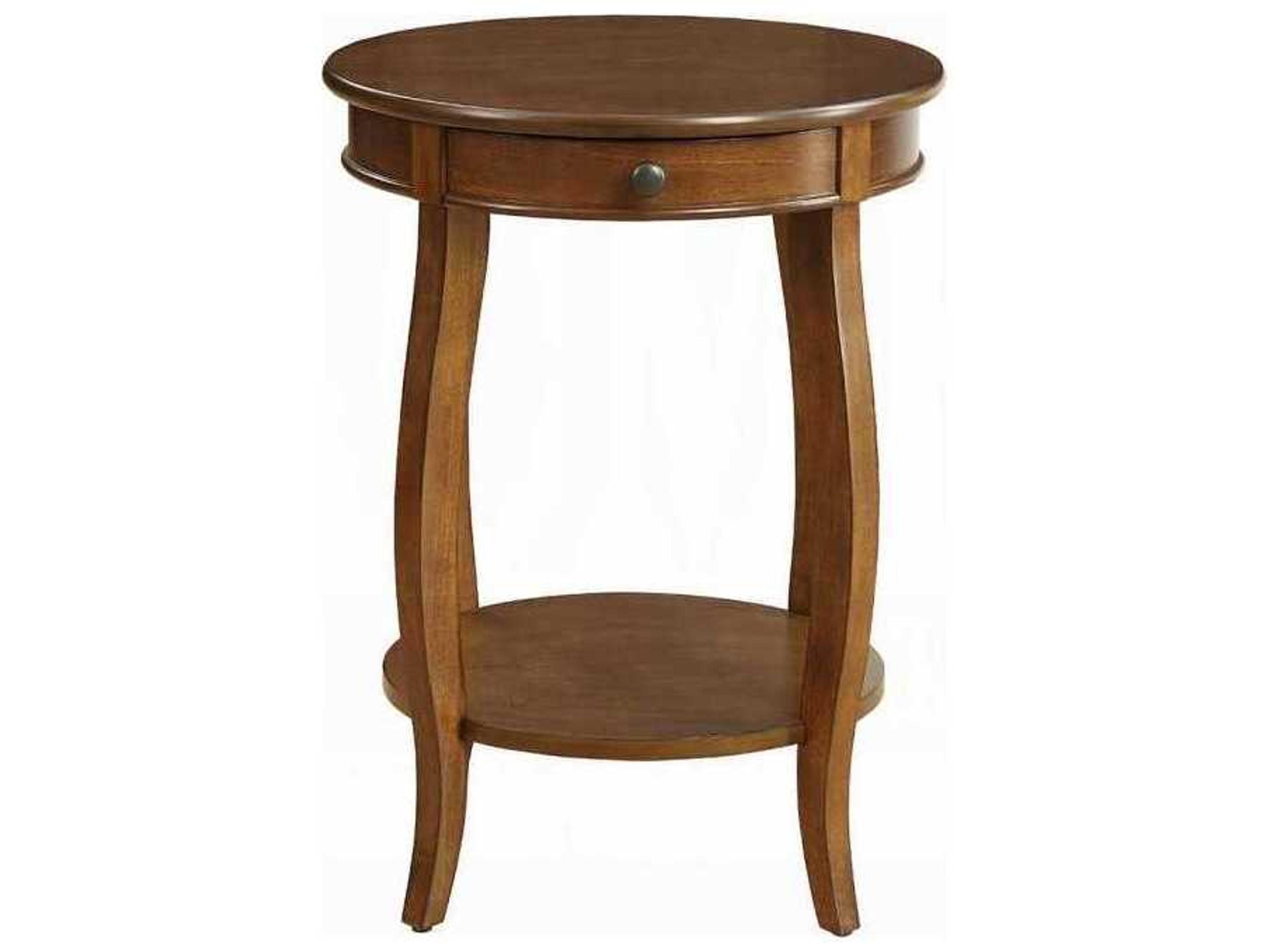 Acme Furniture Alysa Round Wood Walnut End Table