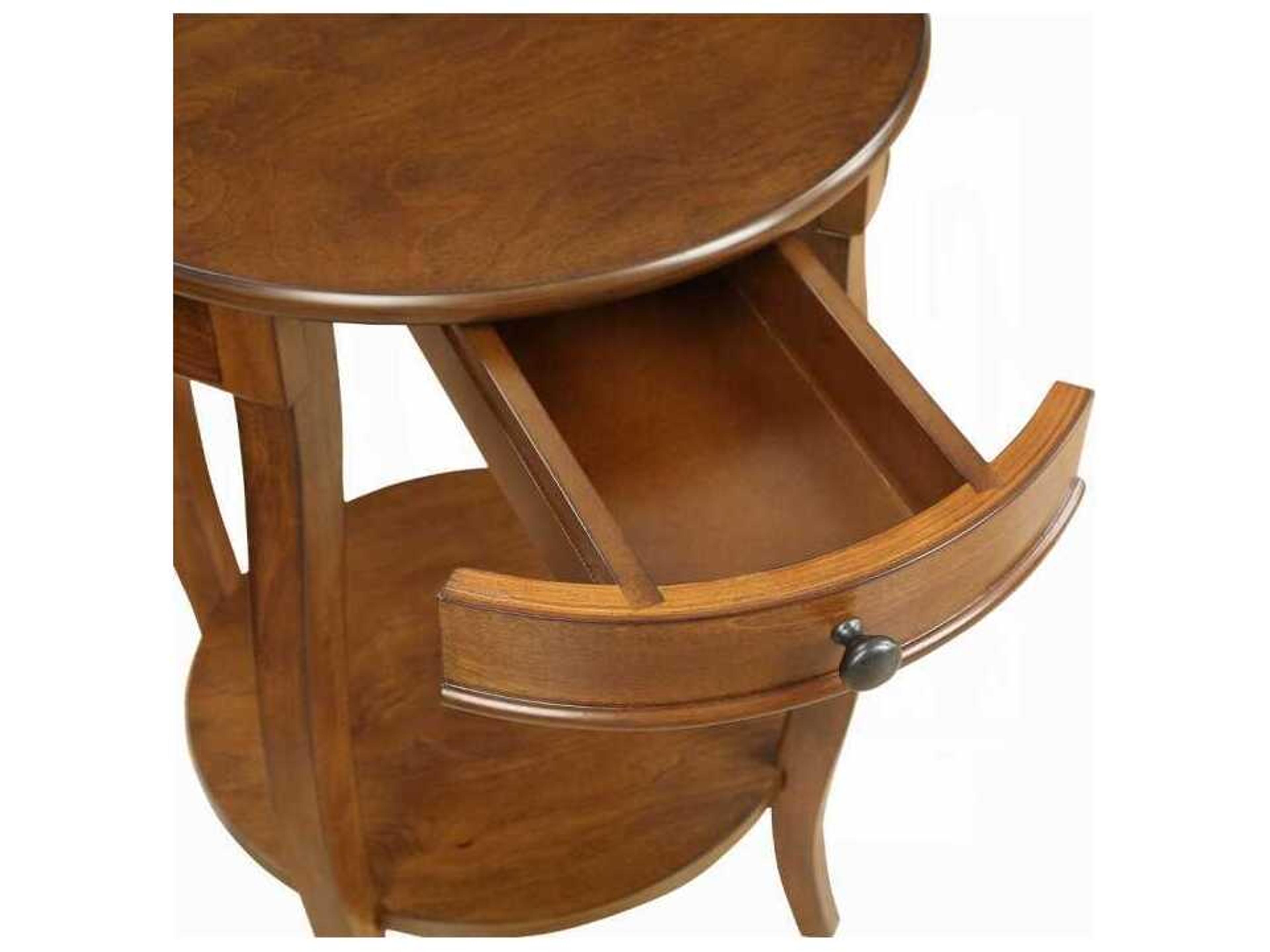 Acme Furniture Alysa Round Wood Walnut End Table