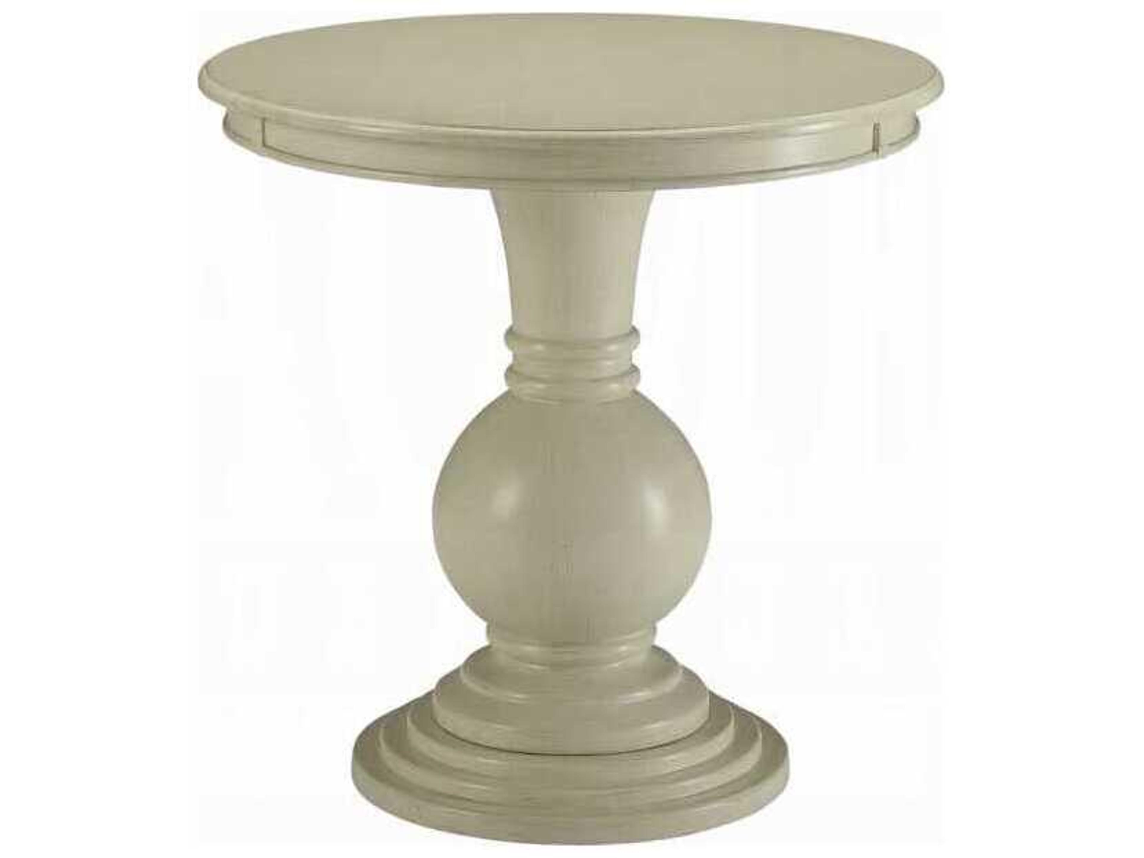 Acme Furniture Alyx Round Wood Antique White End Table