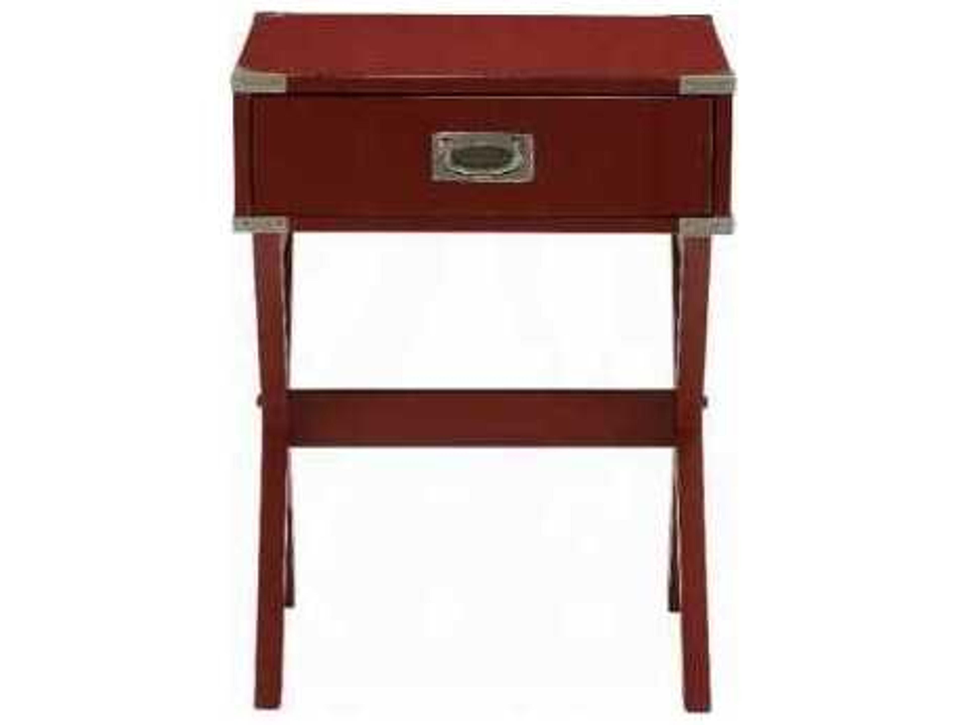 Acme Furniture Babs Square Wood Red End Table