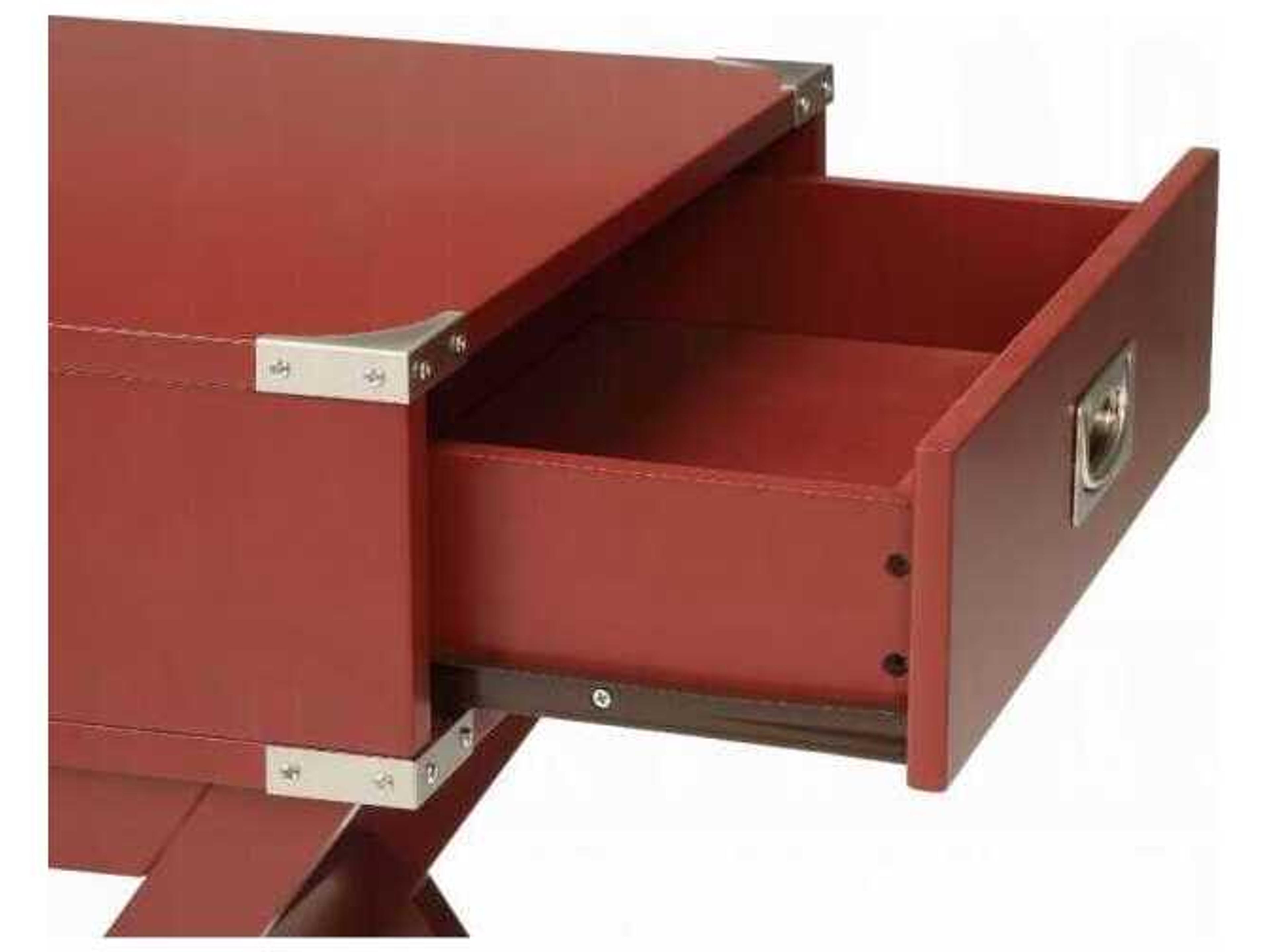 Acme Furniture Babs Square Wood Red End Table