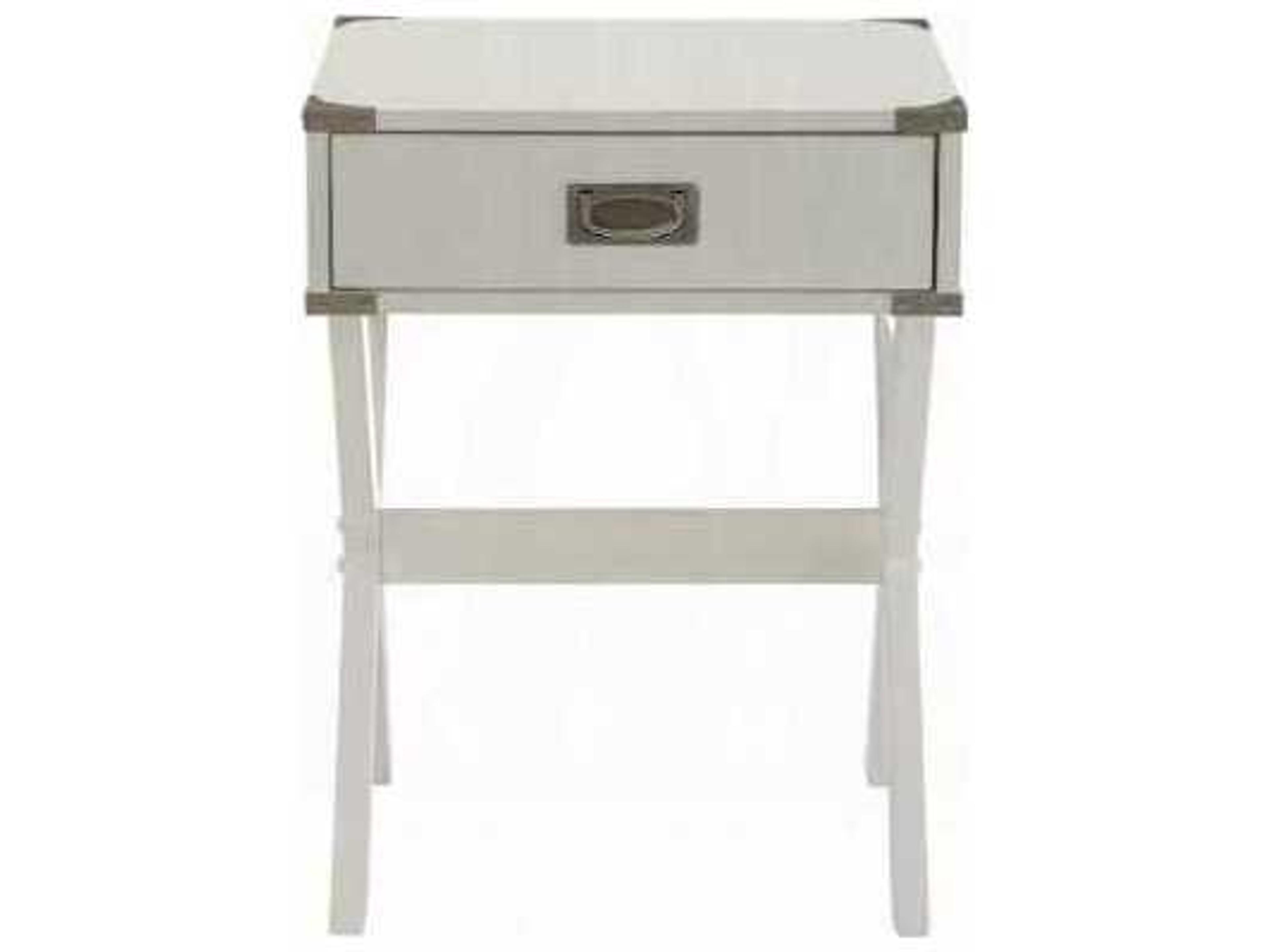 Acme Furniture Babs Square Wood White End Table