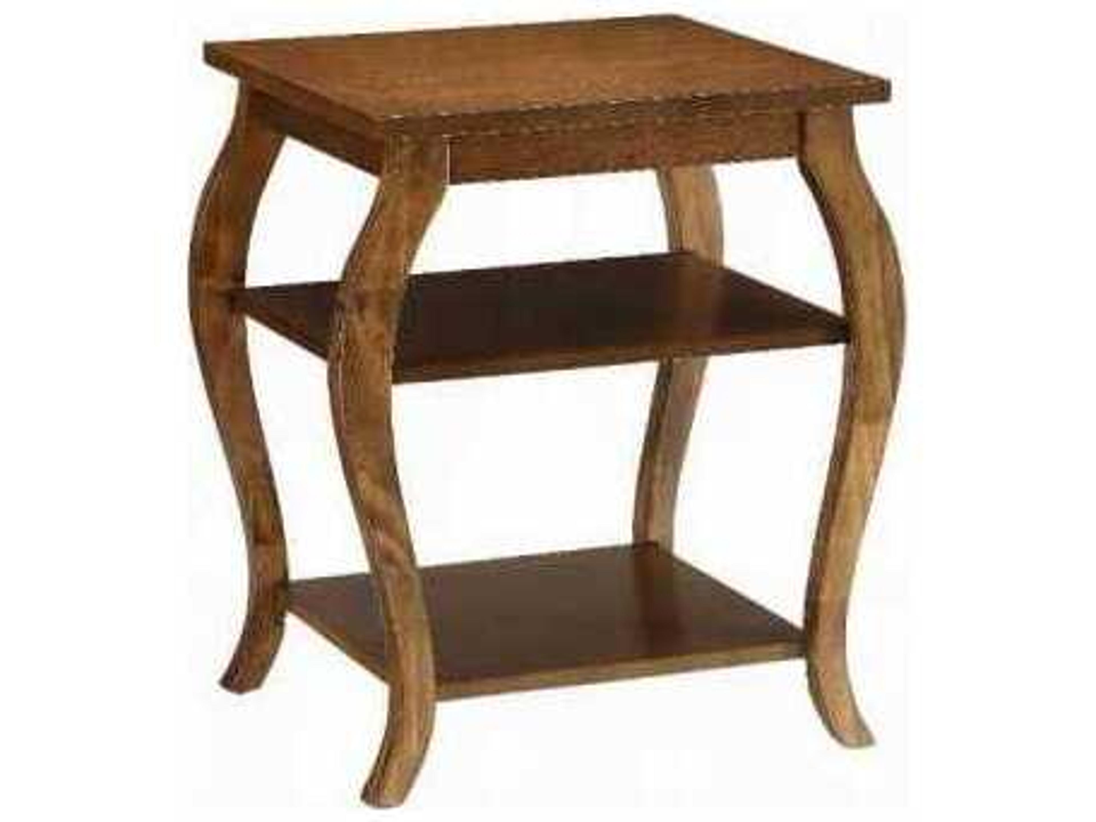 Becci Square Wood Walnut End Table
