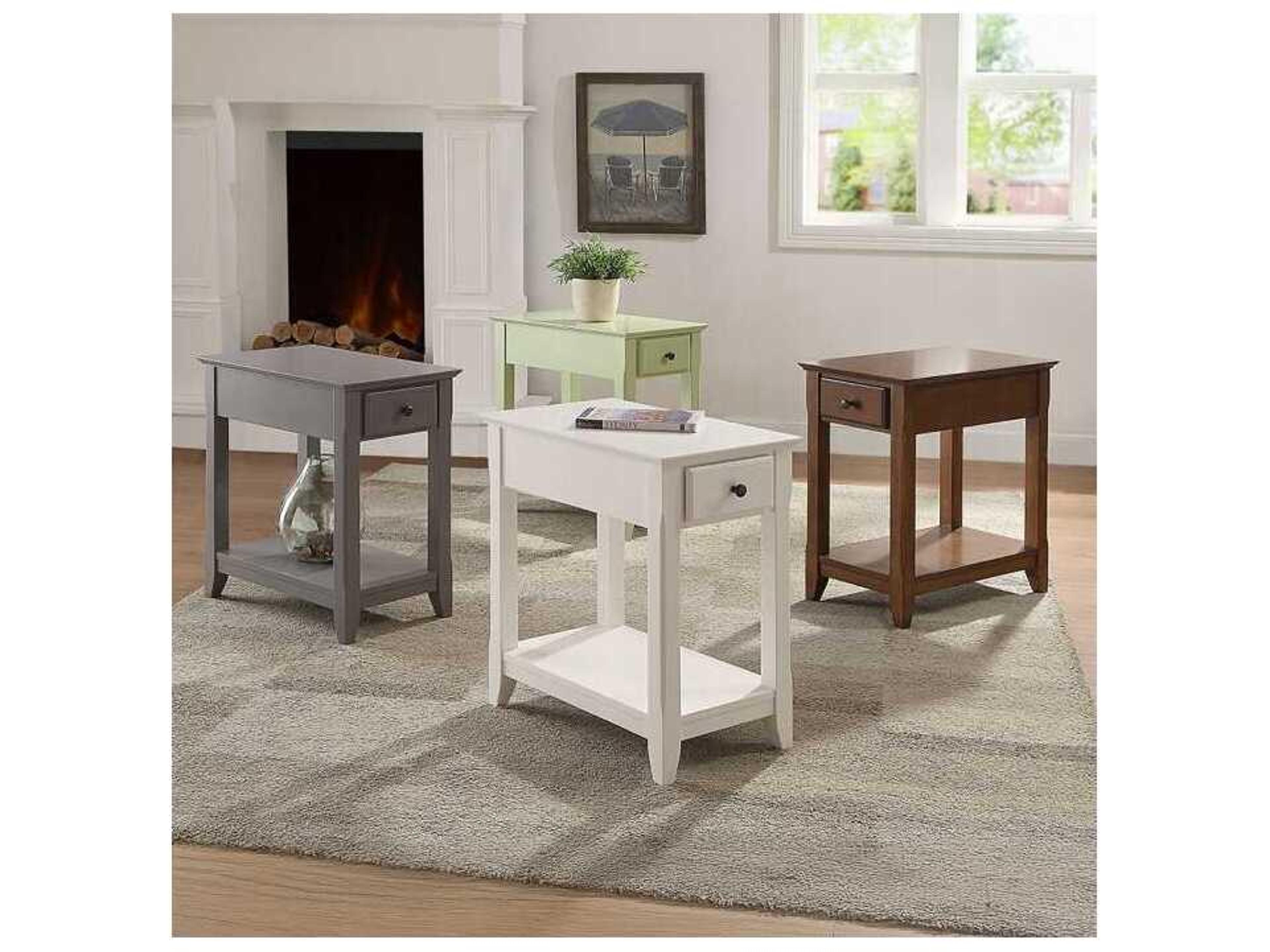 Acme Furniture Bertie Square Wood Walnut End Table