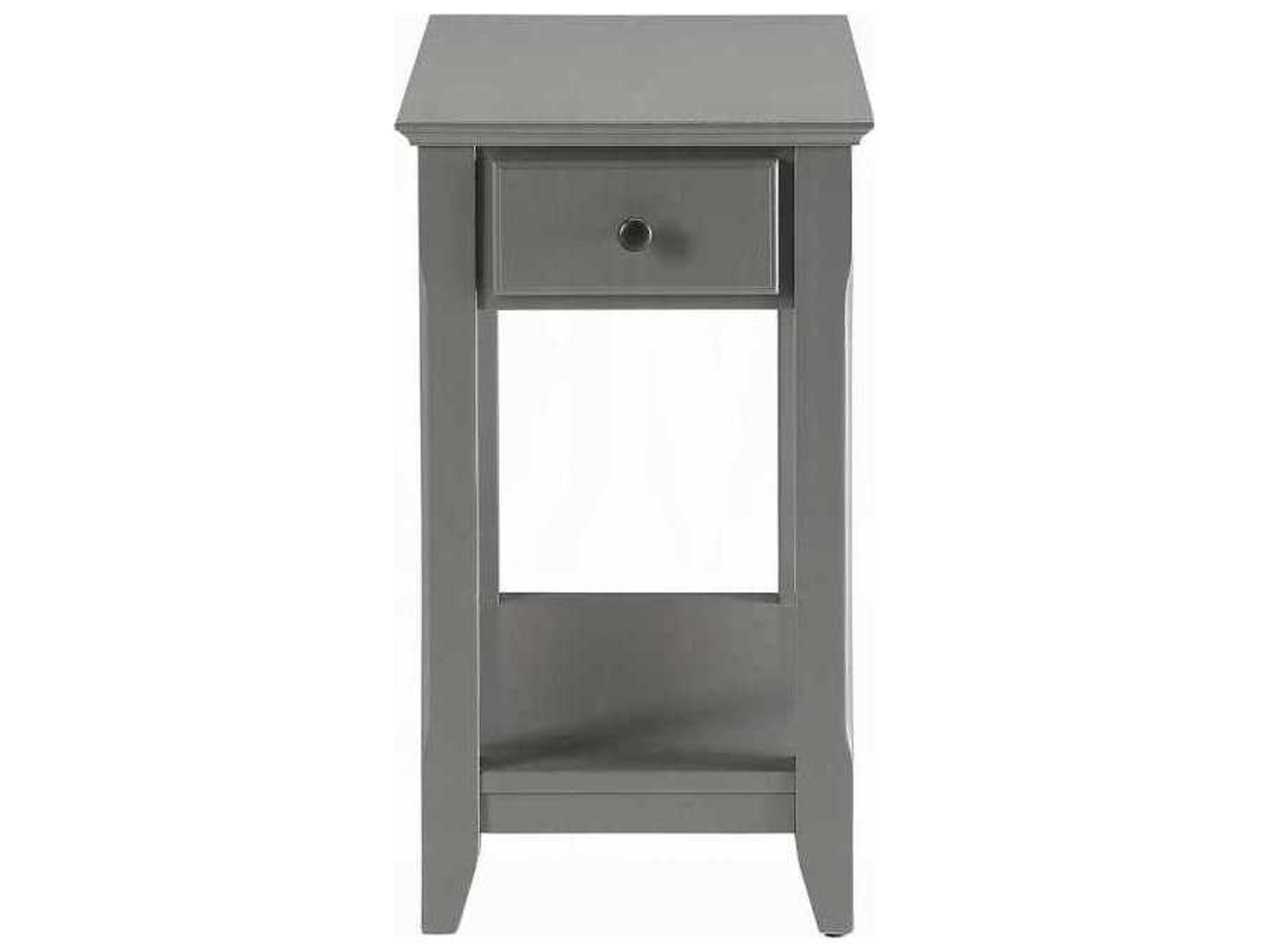 Acme Furniture Bertie Rectangular Wood Gray End Table