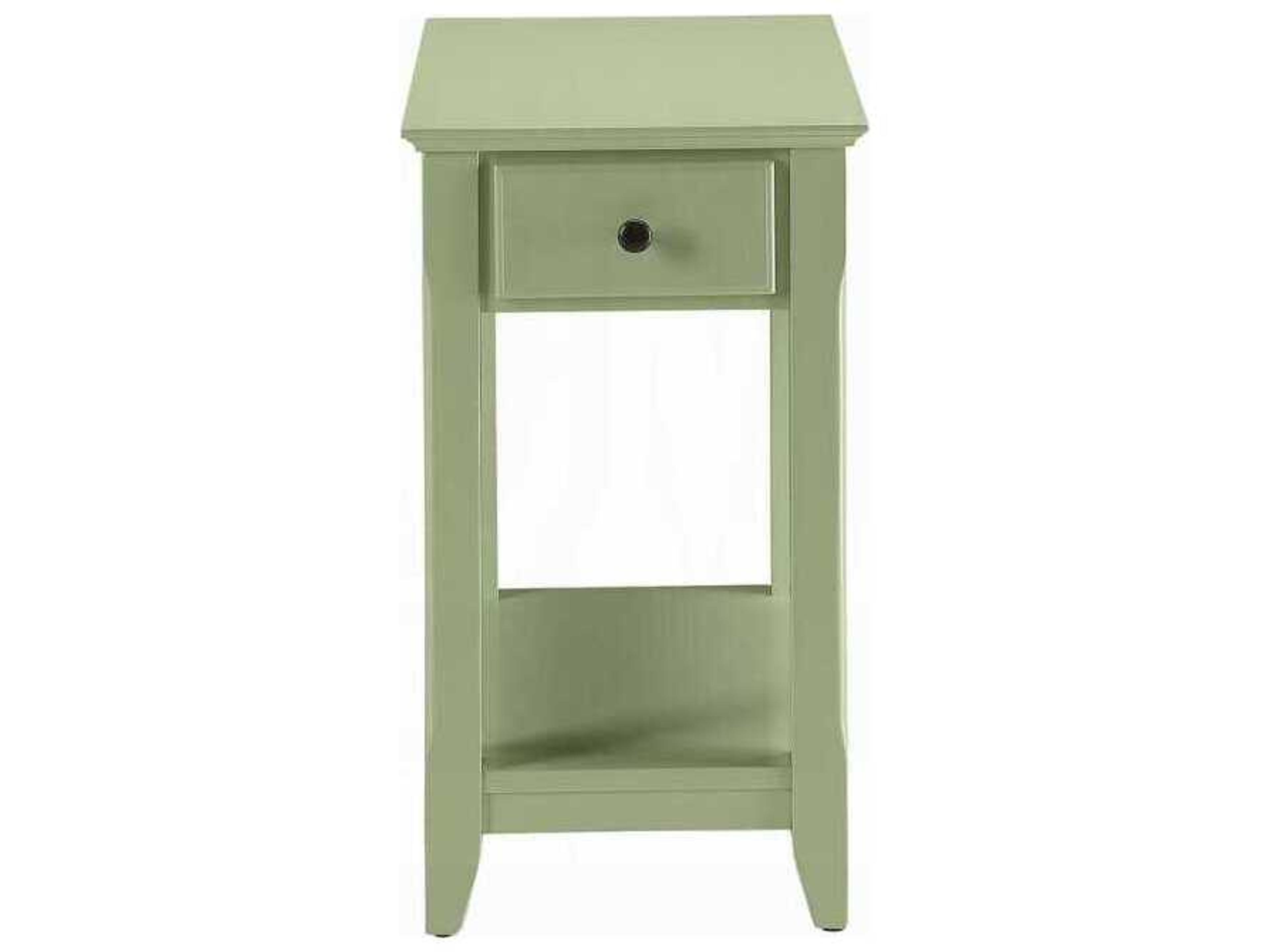 Acme Furniture Bertie Rectangular Wood Light Green End Table