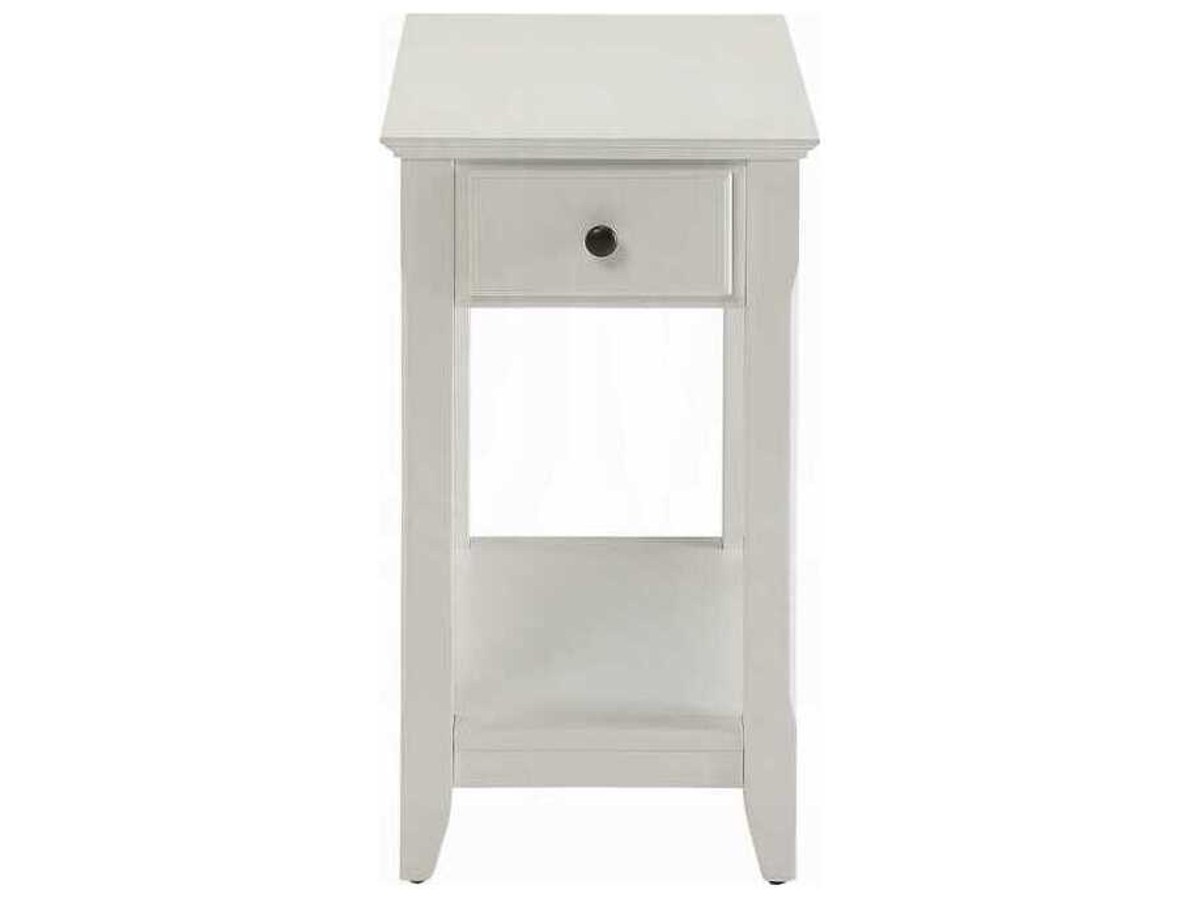 Acme Furniture Bertie Rectangular Wood White End Table