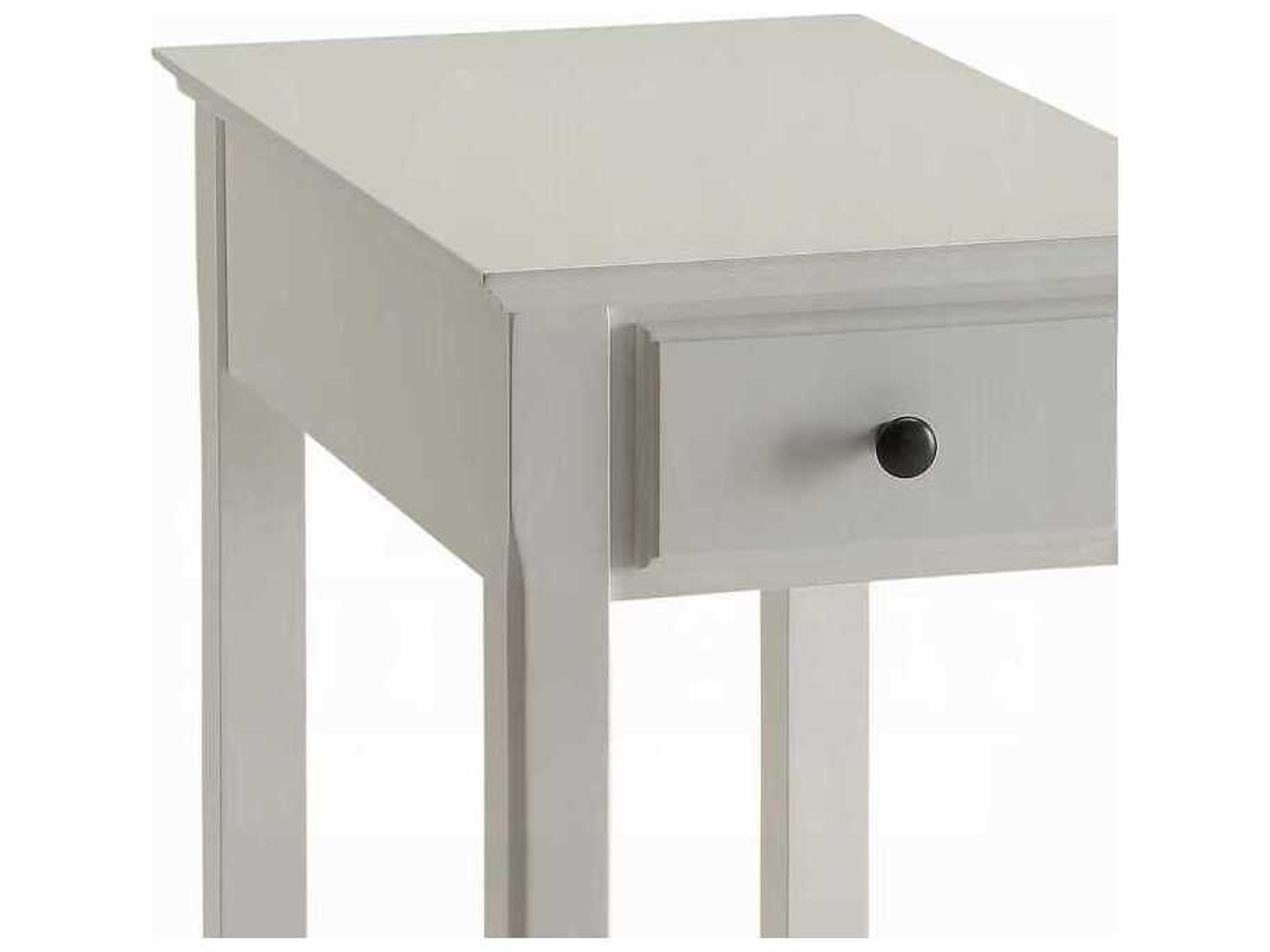 Acme Furniture Bertie Rectangular Wood White End Table