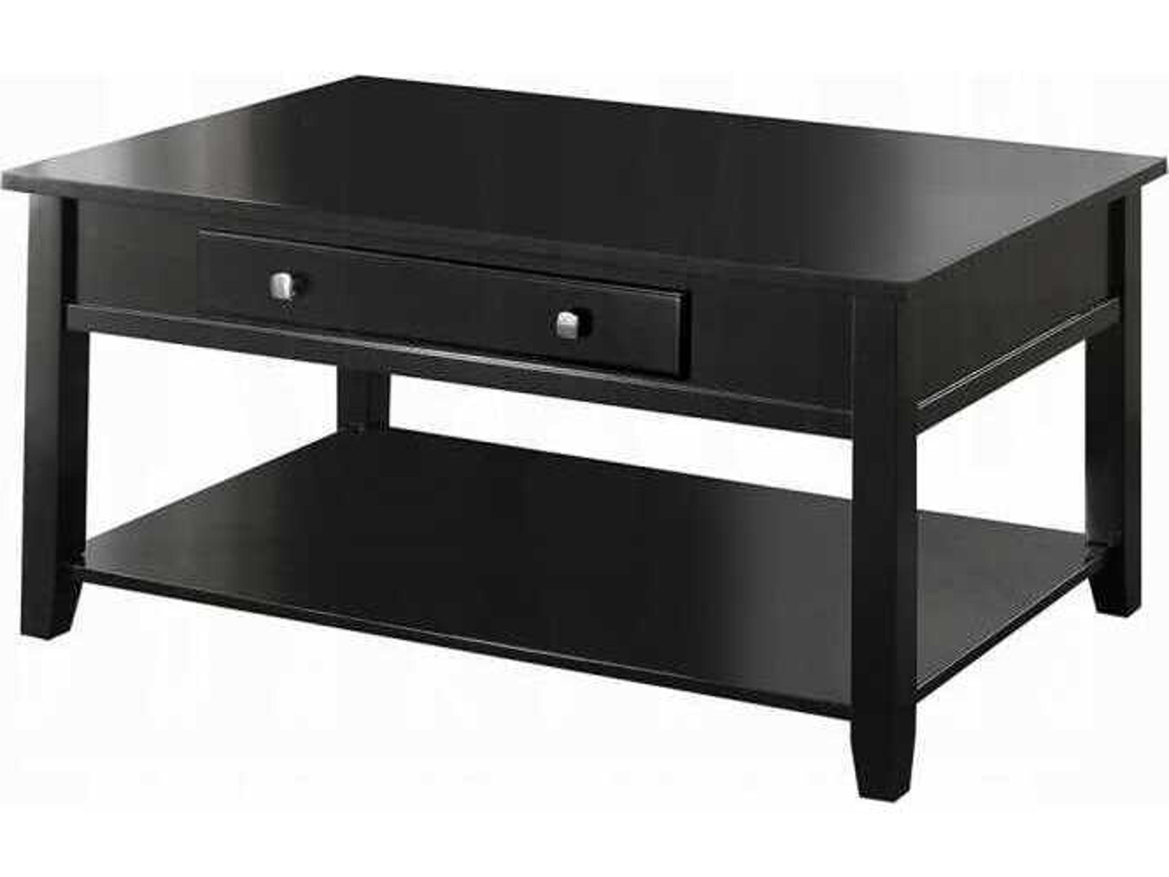 Acme Furniture Malachi Rectangular Wood Black Coffee Table