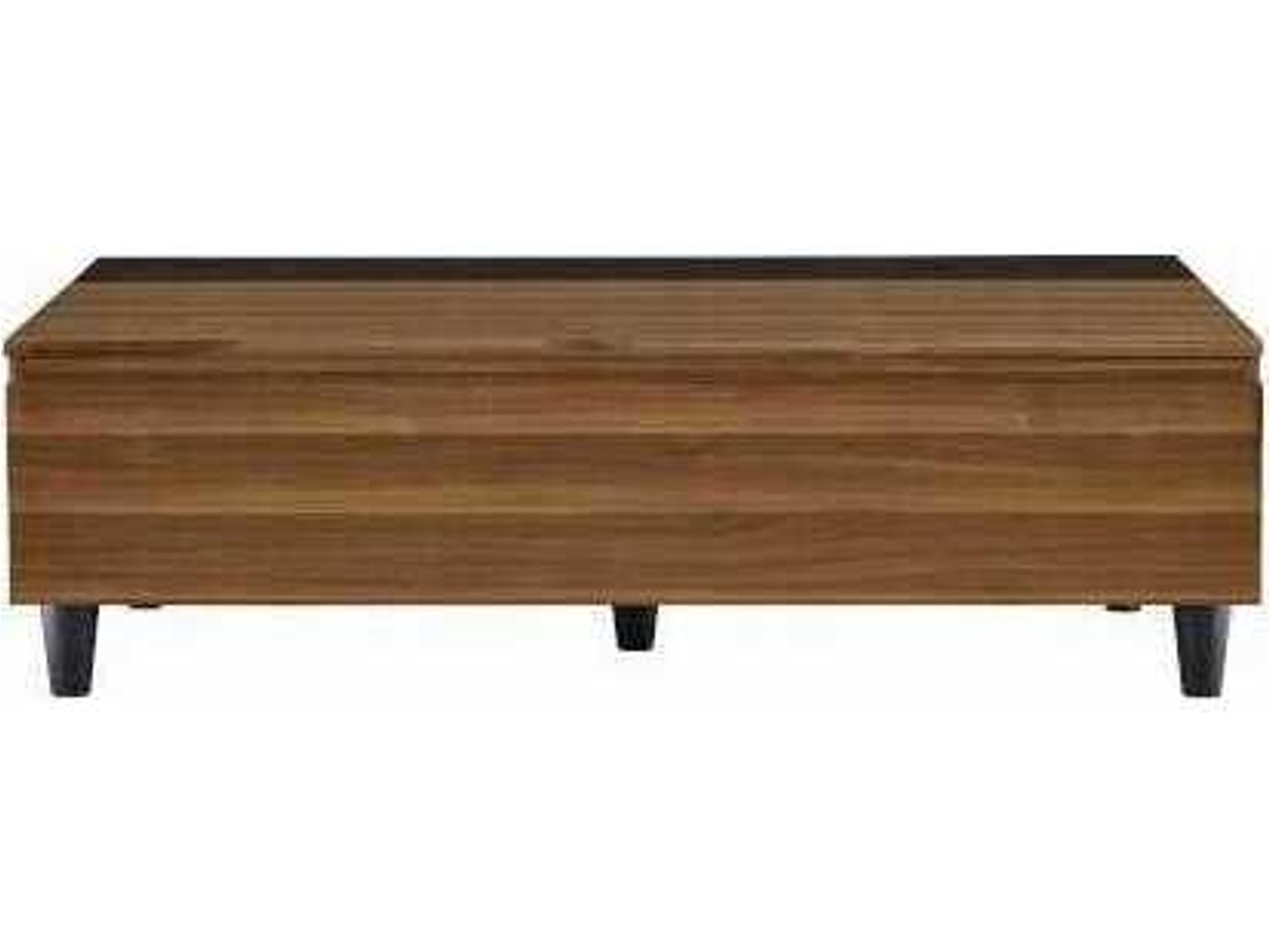 Acme Furniture Rectangular Wood Walnut Black Coffee Table