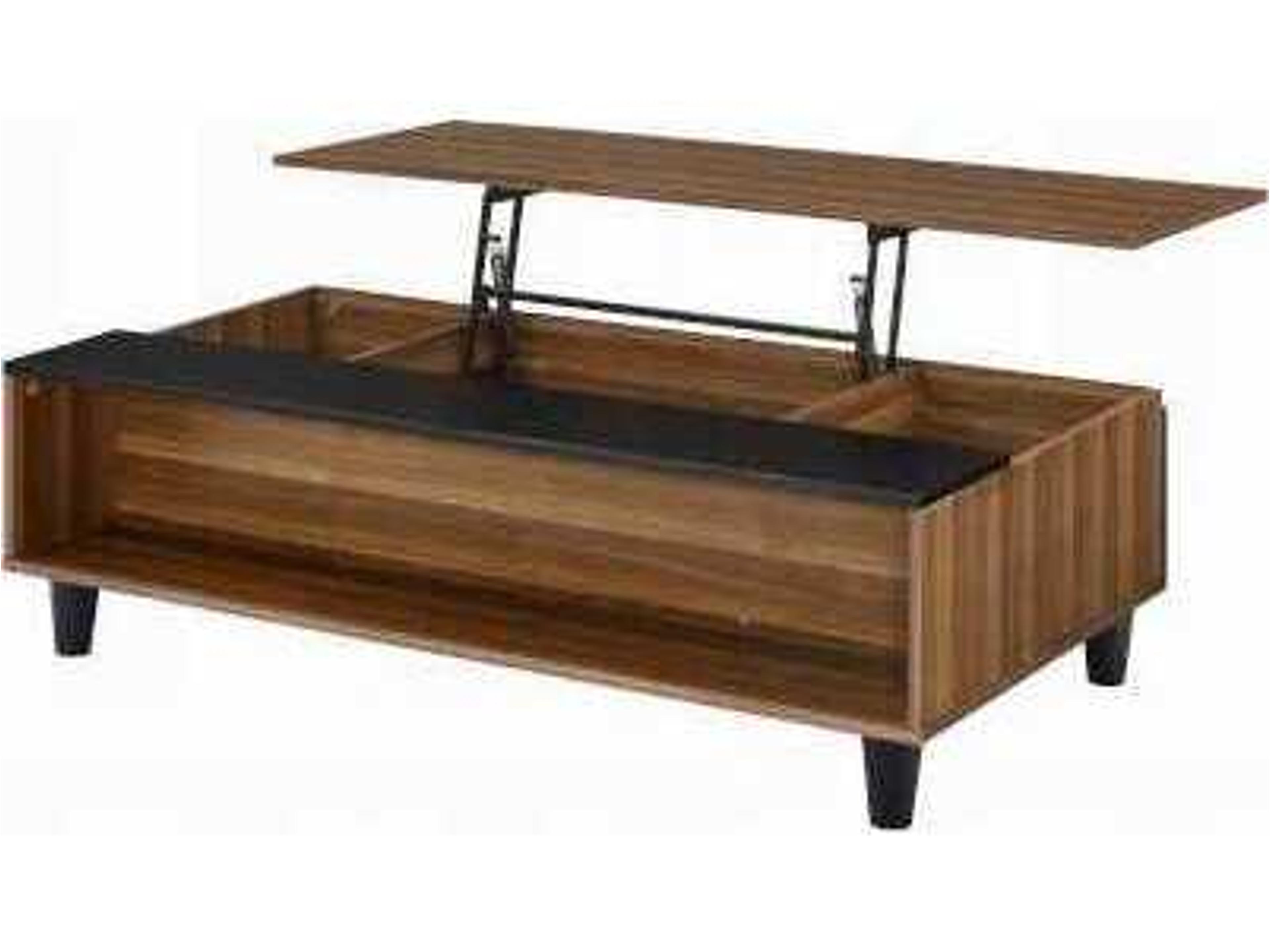 Acme Furniture Rectangular Wood Walnut Black Coffee Table