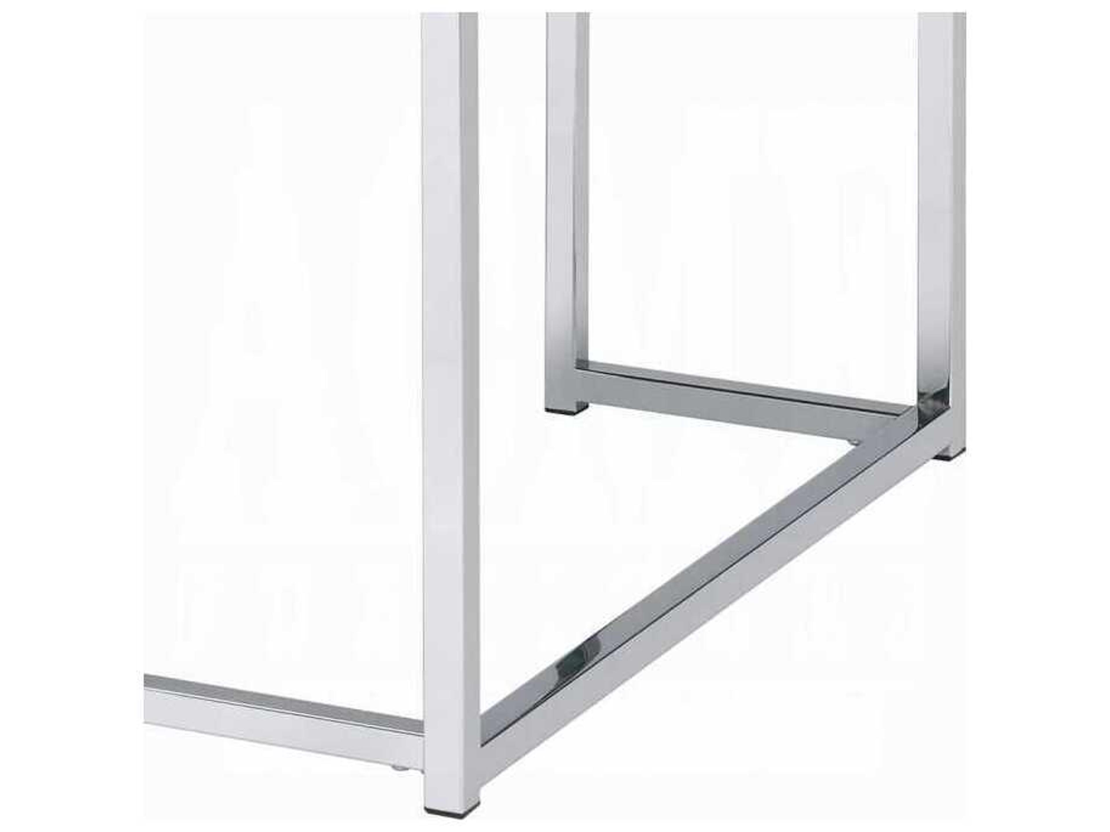 Acme Furniture Chafik Rectangular Wood Natural Oak Chrome Coffee Table