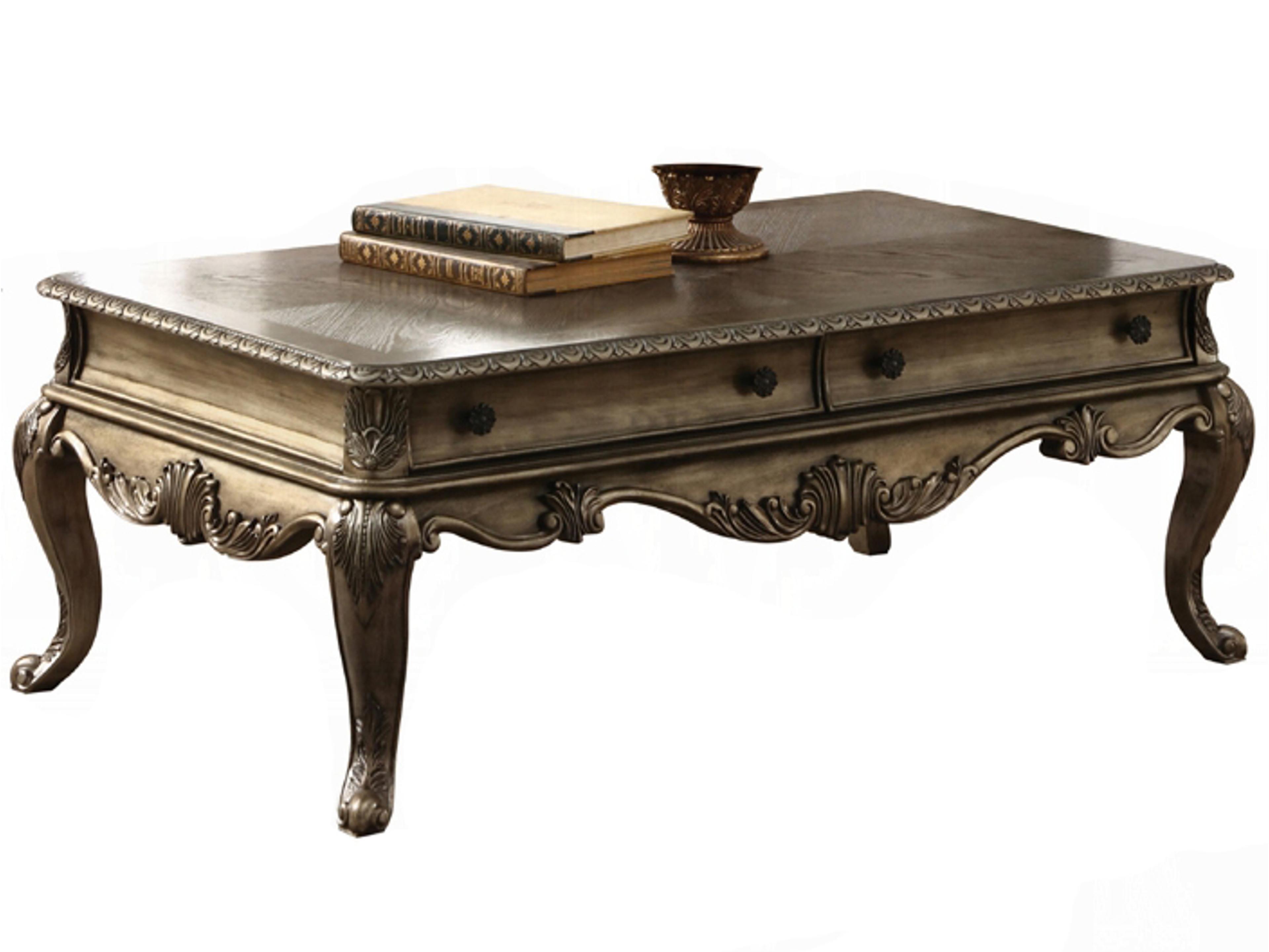 Ragenardus Rectangular Wood Vintage Oak Coffee Table