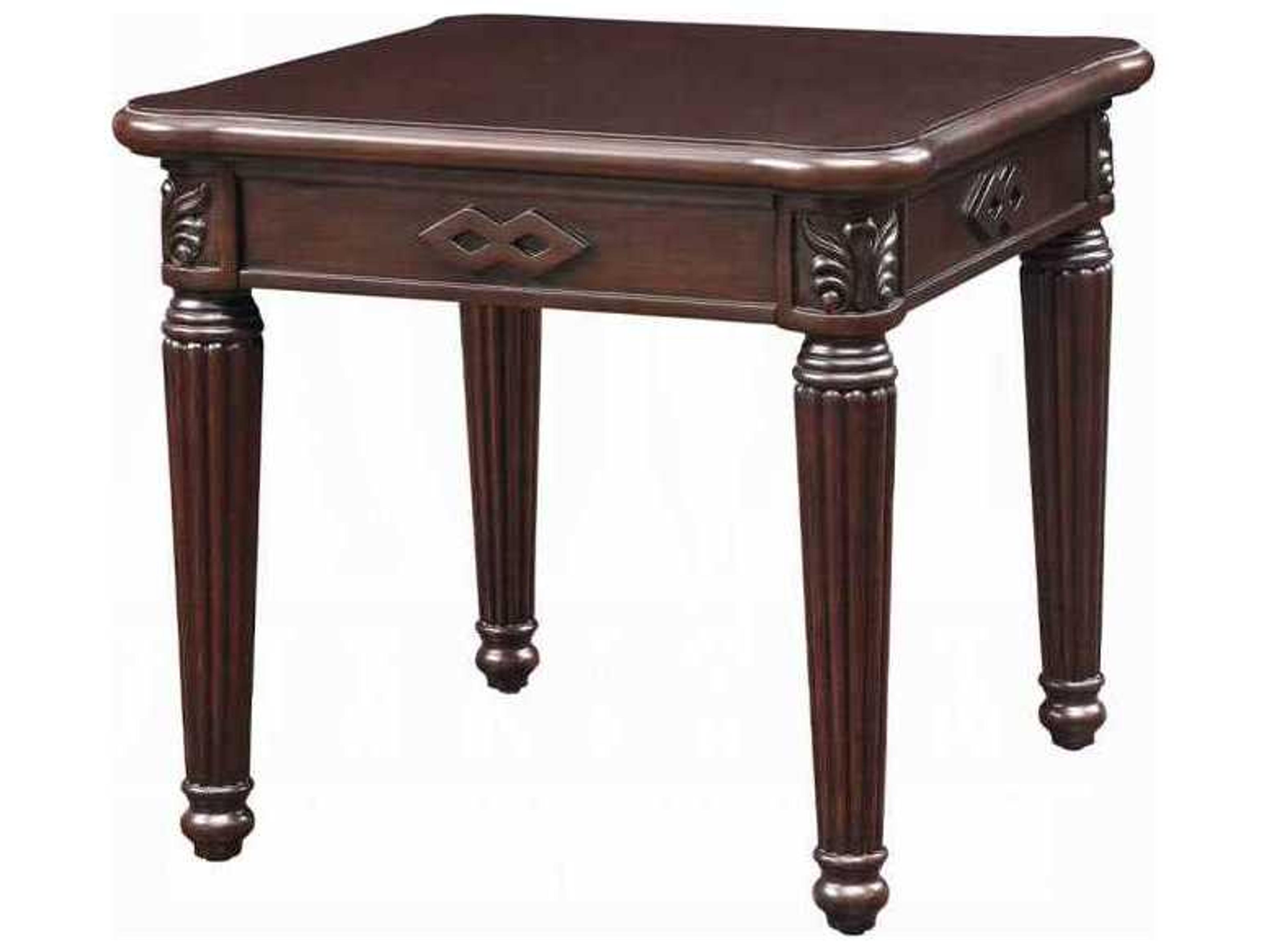 Chateau De Ville Square Wood Espresso End Table