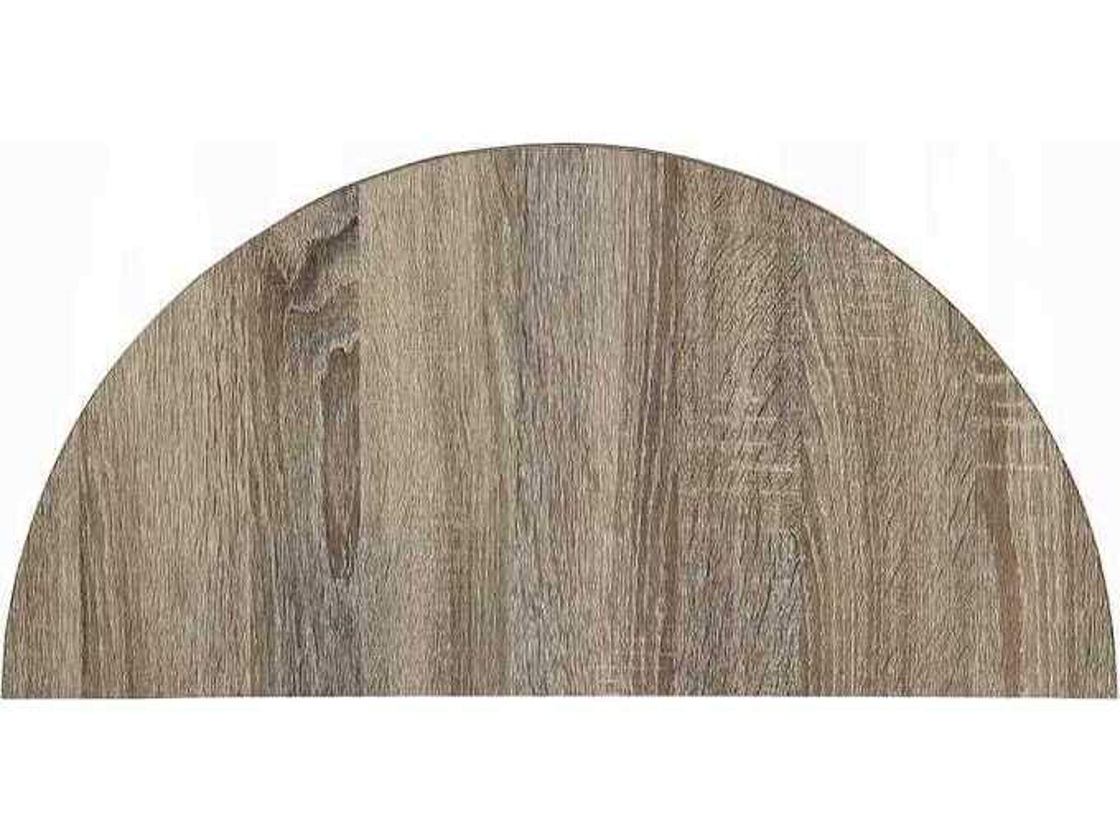 Acme Furniture Justino Demilune Wood Natural Oak Gray Console Table