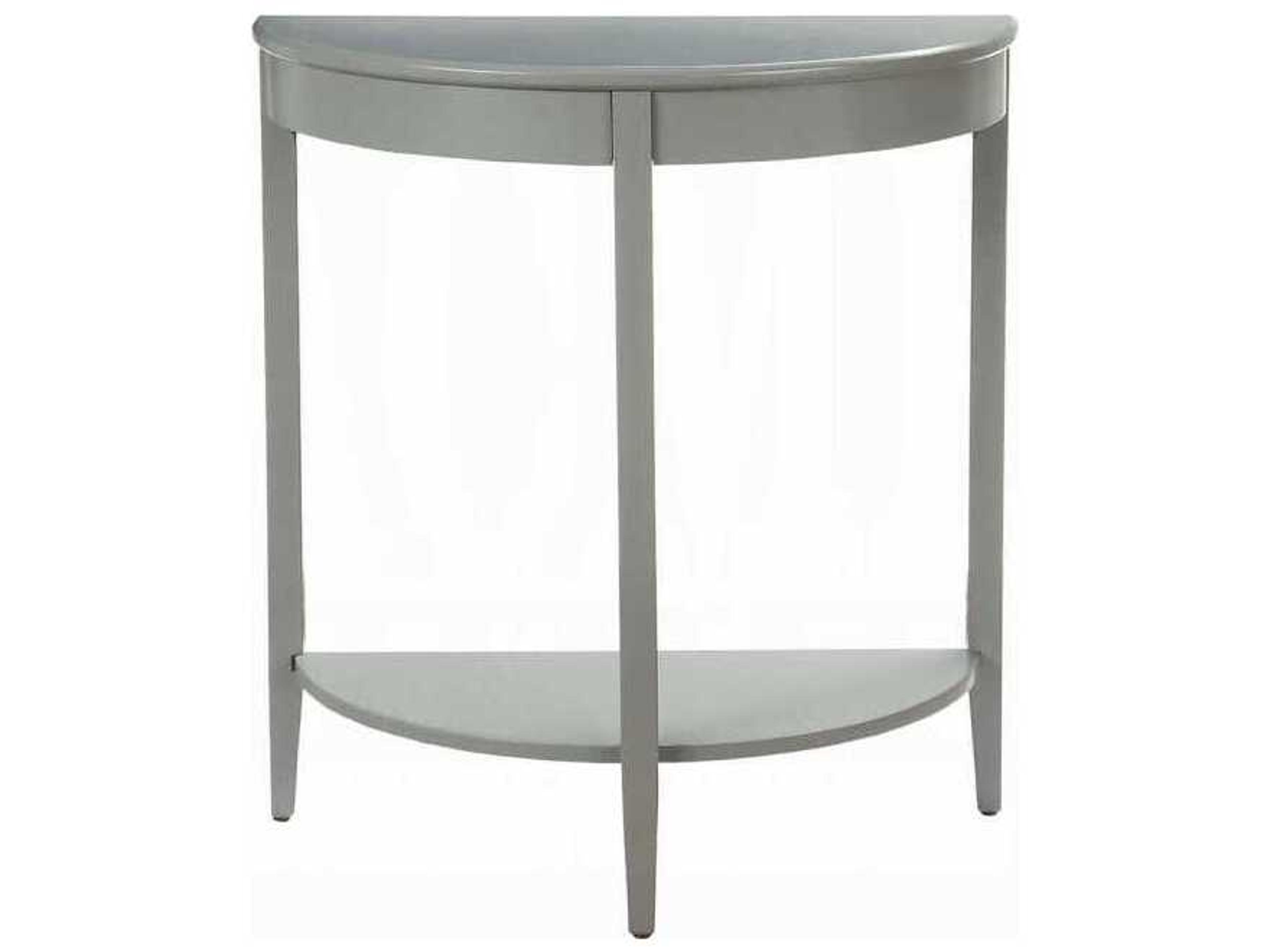 Acme Furniture Justino Demilune Wood Gray Console Table