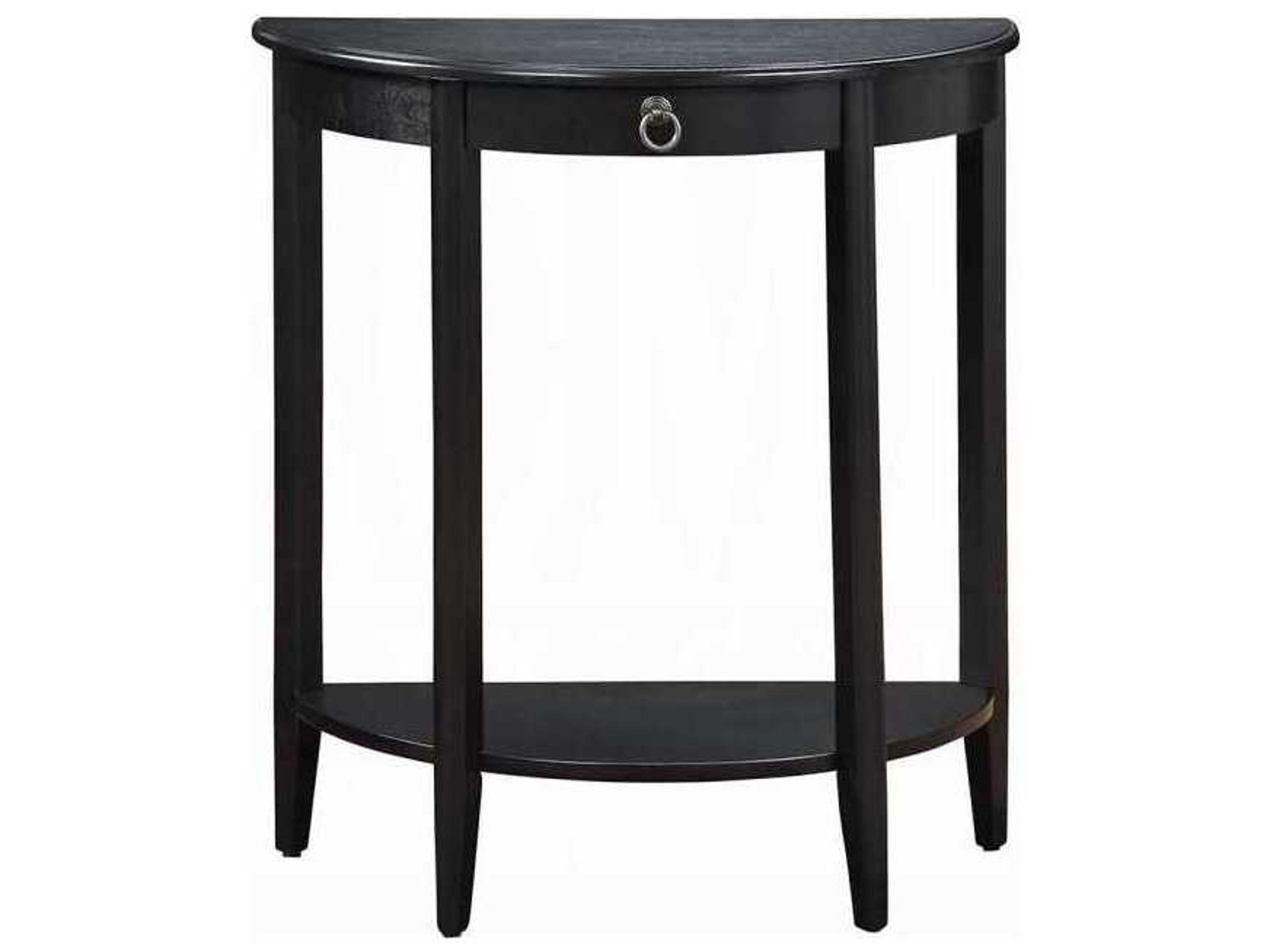 Acme Furniture Demilune Wood Black Console Table