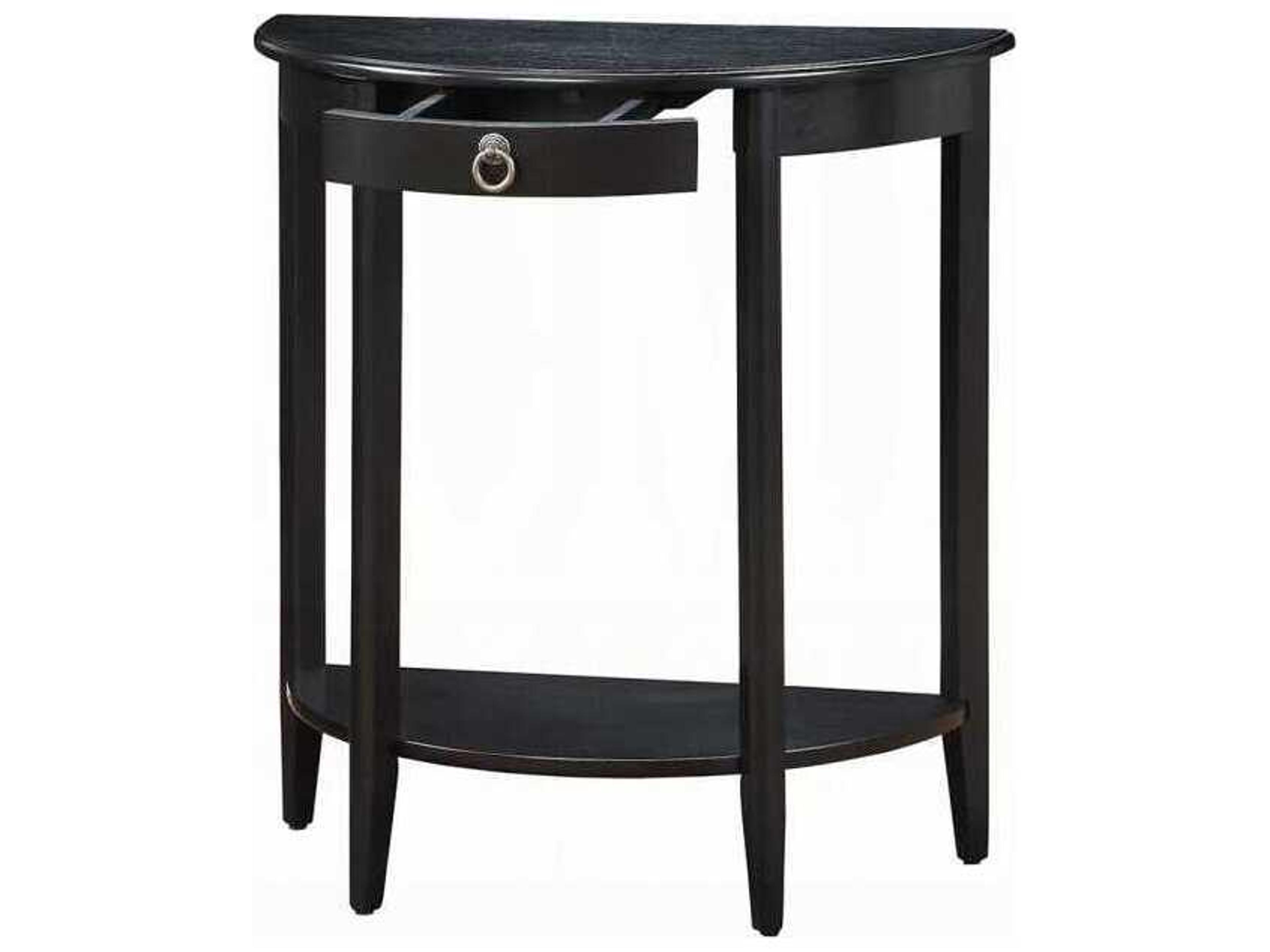 Acme Furniture Demilune Wood Black Console Table