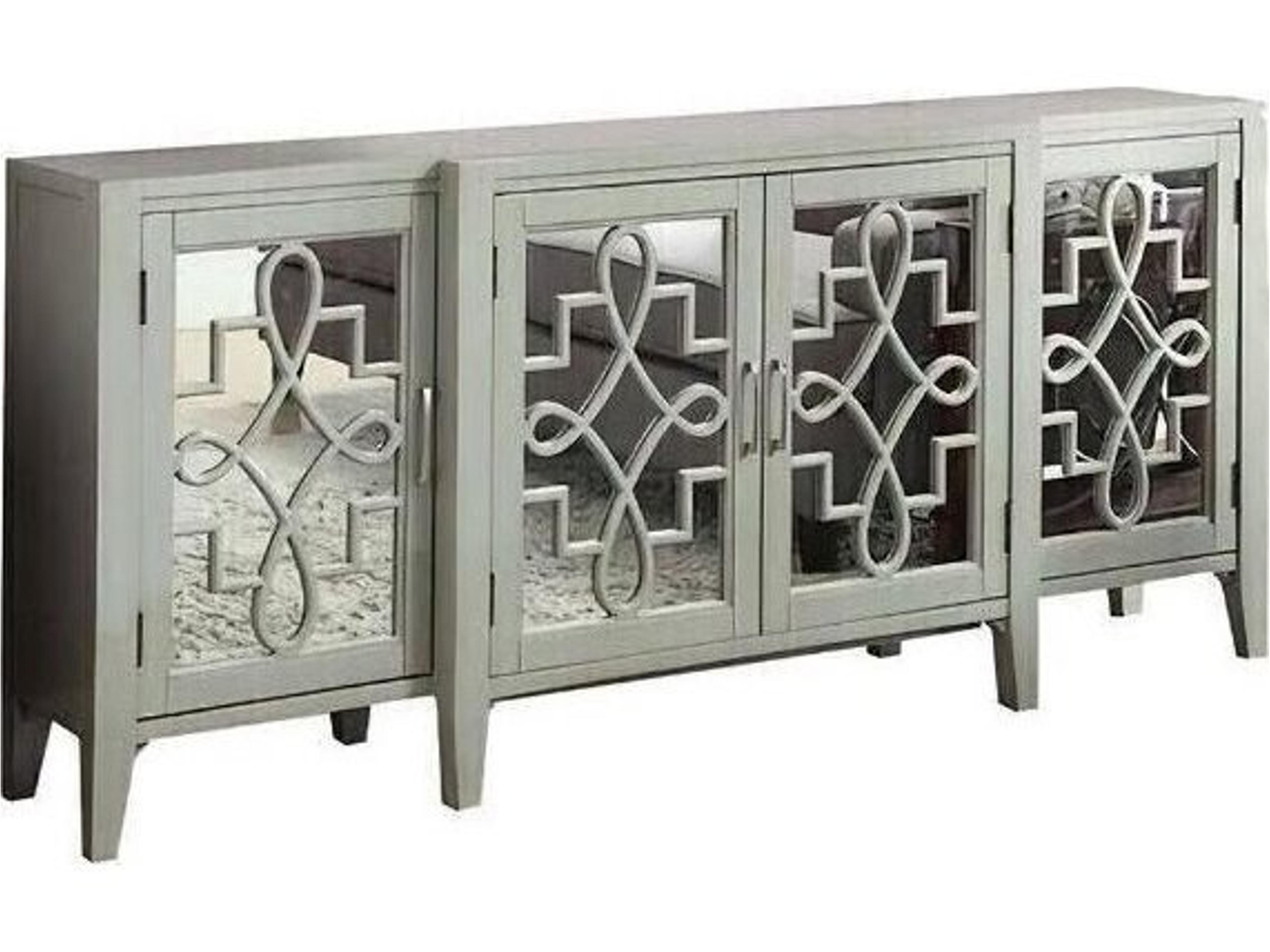 Acme Furniture Kacia 72" Solid Wood Antique Gray Media Console