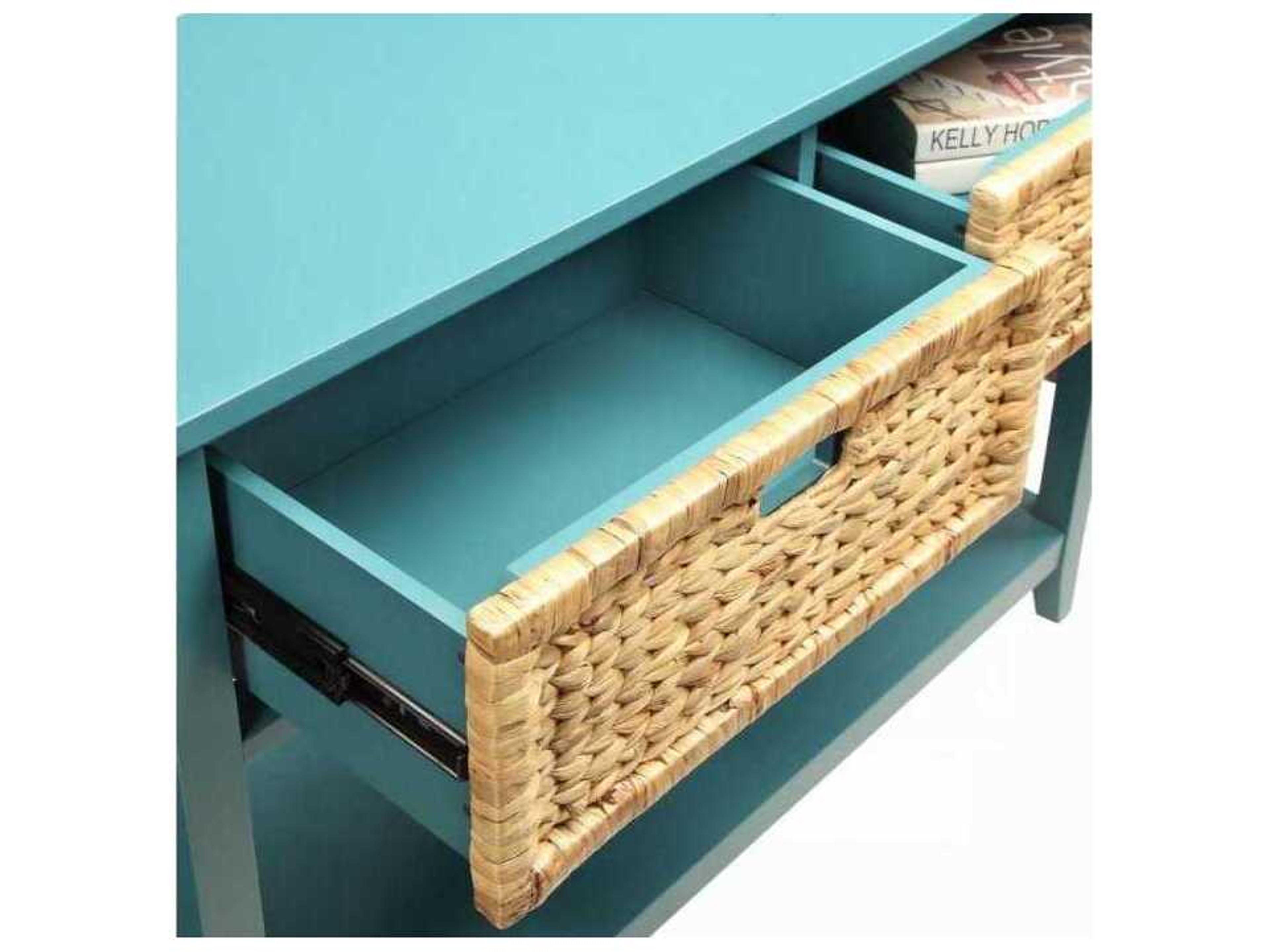 Acme Furniture Flavius Rectangular Wood Teal Console Table