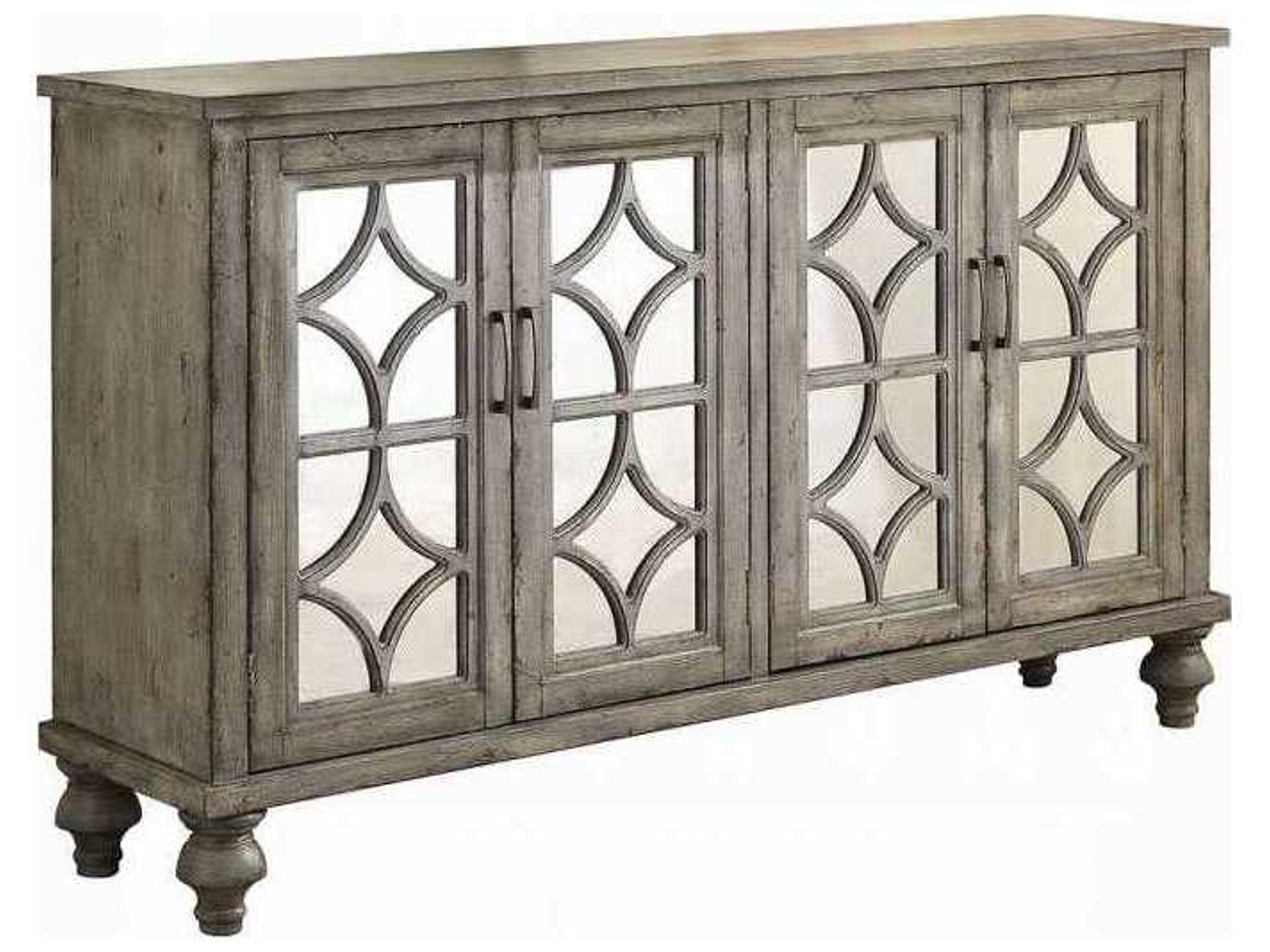 Velika Weathered Gray Beige Rubberwood Accent Chest