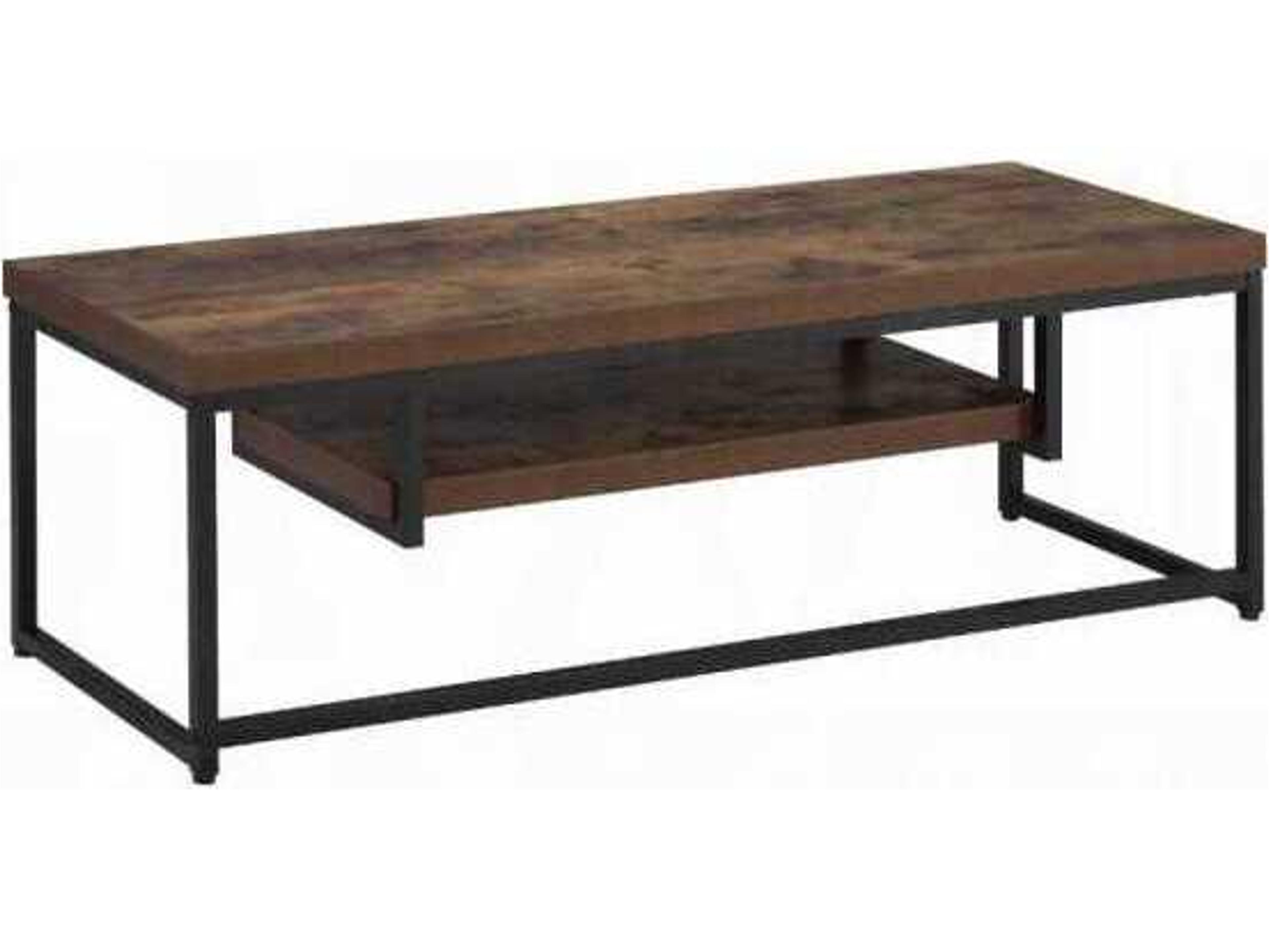Bob 47" Weathered Oak Black Metal Media Console