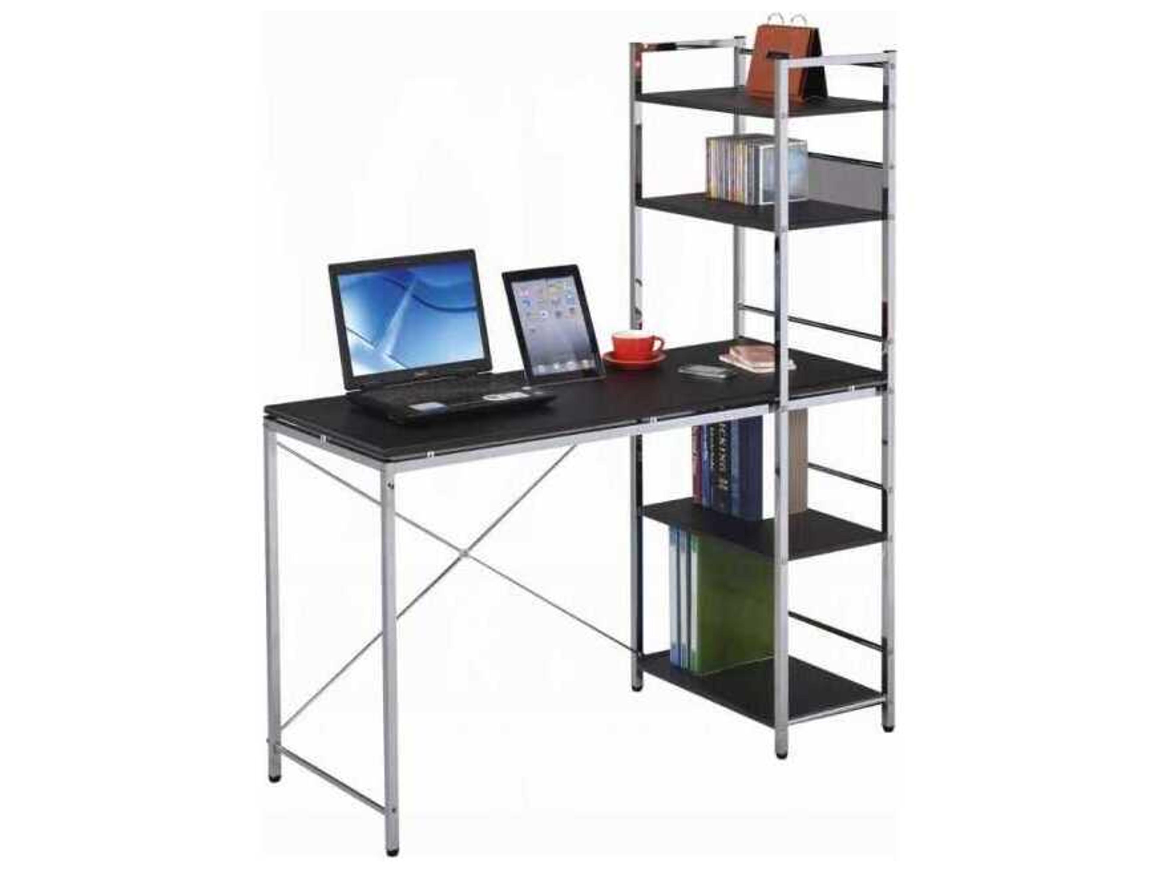 Acme Furniture Black Chrome Solid Wood Writing Desk