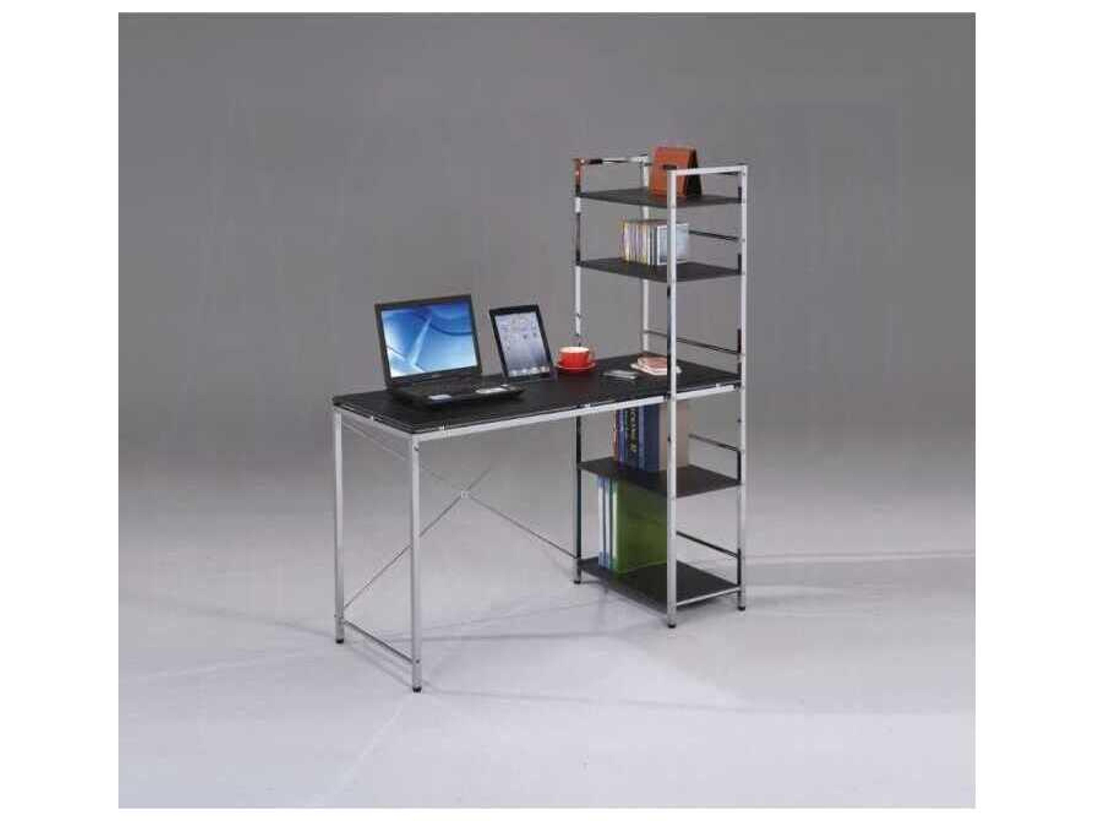 Acme Furniture Black Chrome Solid Wood Writing Desk