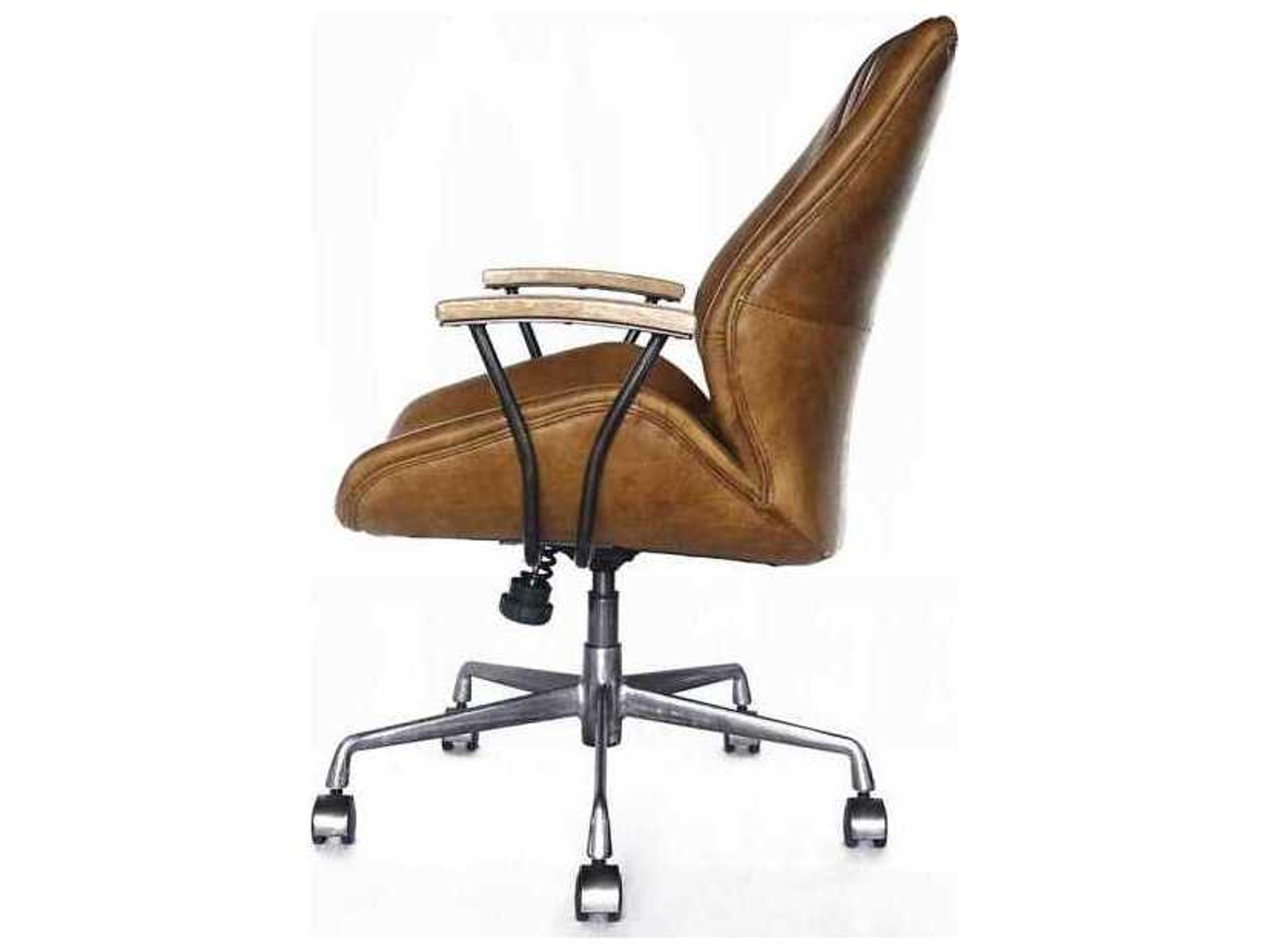 Acme Furniture Hamilton Brown Leather Adjustable Swivel Tilt Task Office Chair