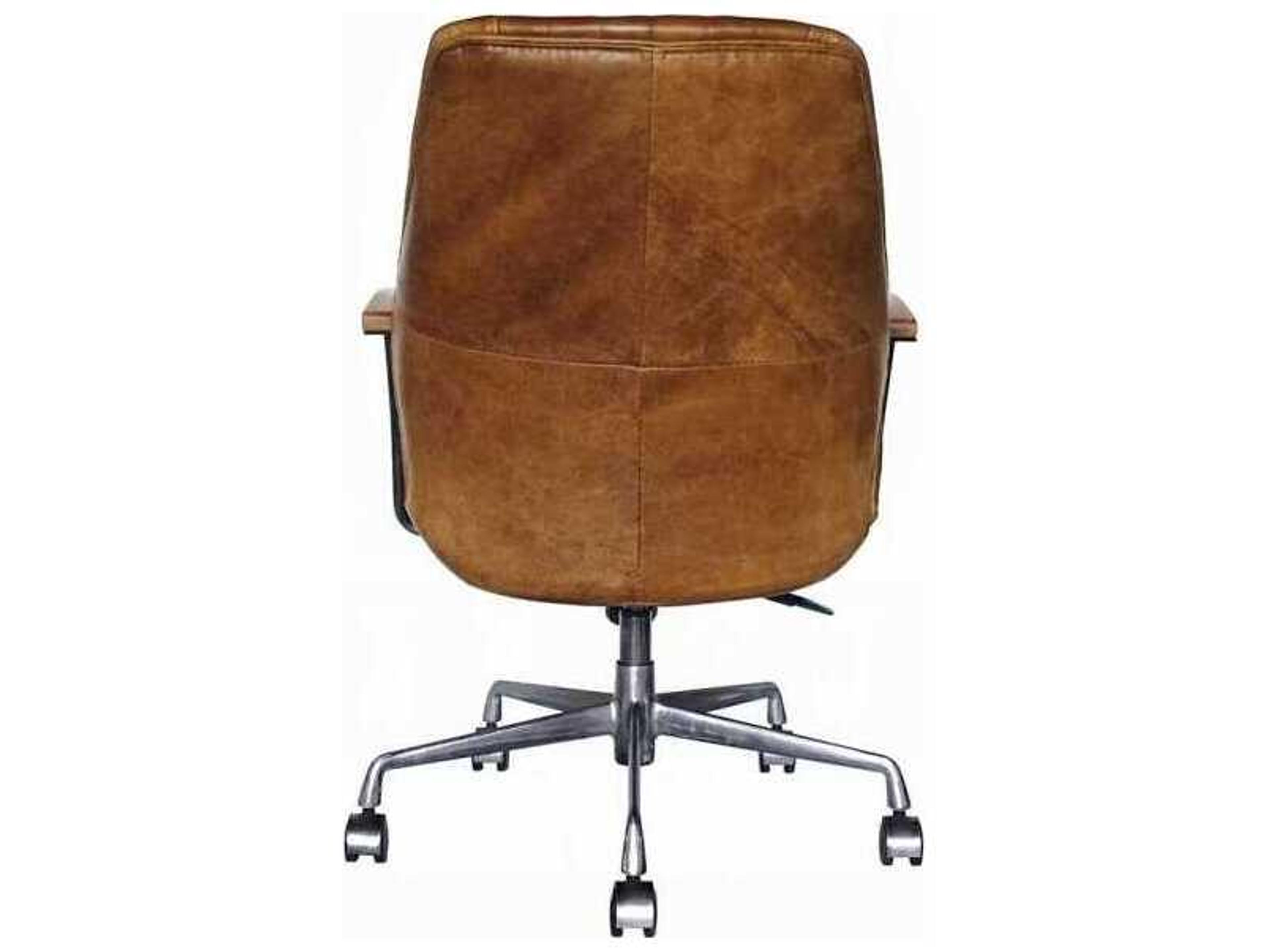 Acme Furniture Hamilton Brown Leather Adjustable Swivel Tilt Task Office Chair