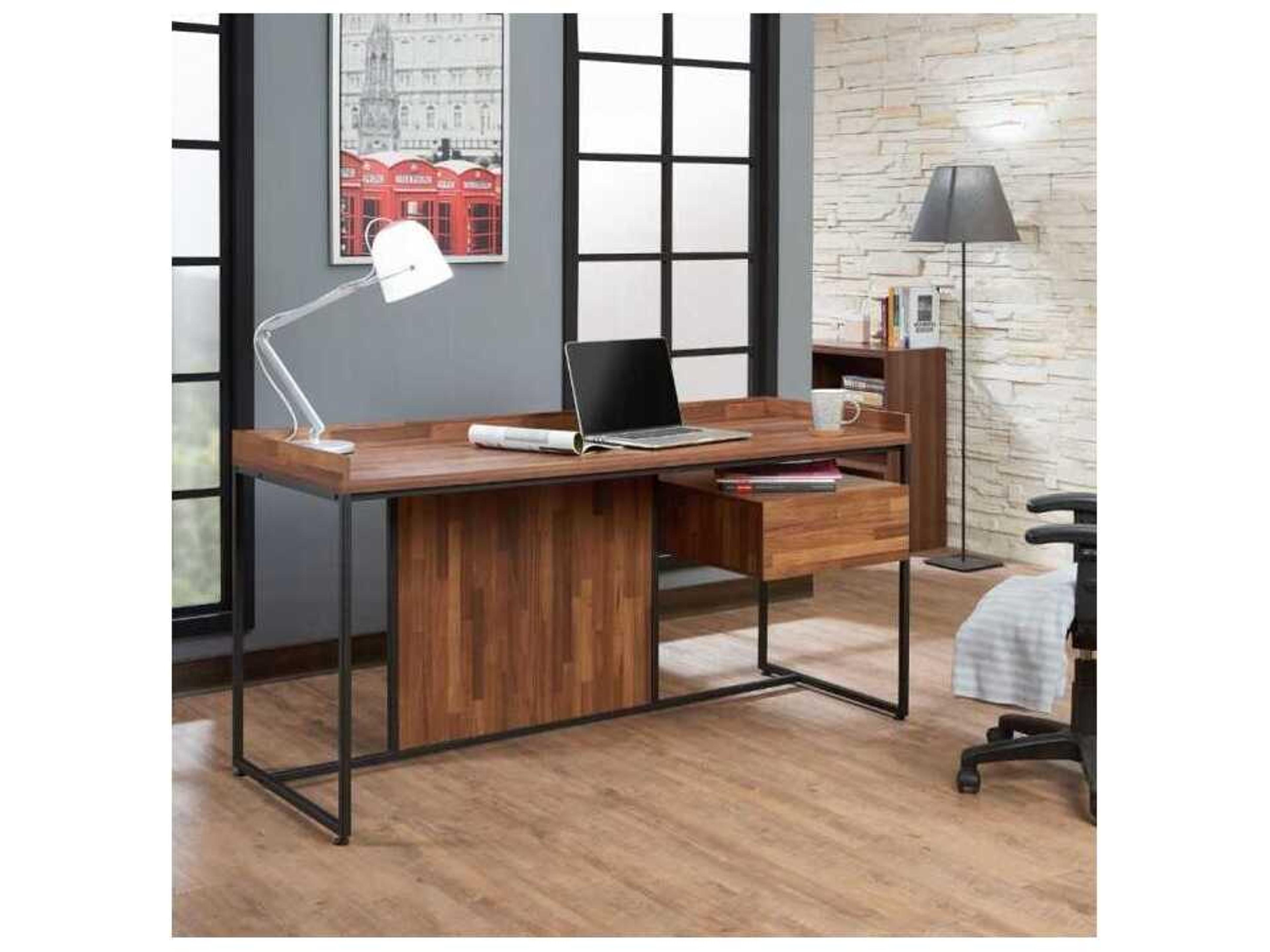 Acme Furniture Walnut Sandy Black Brown Writing Desk