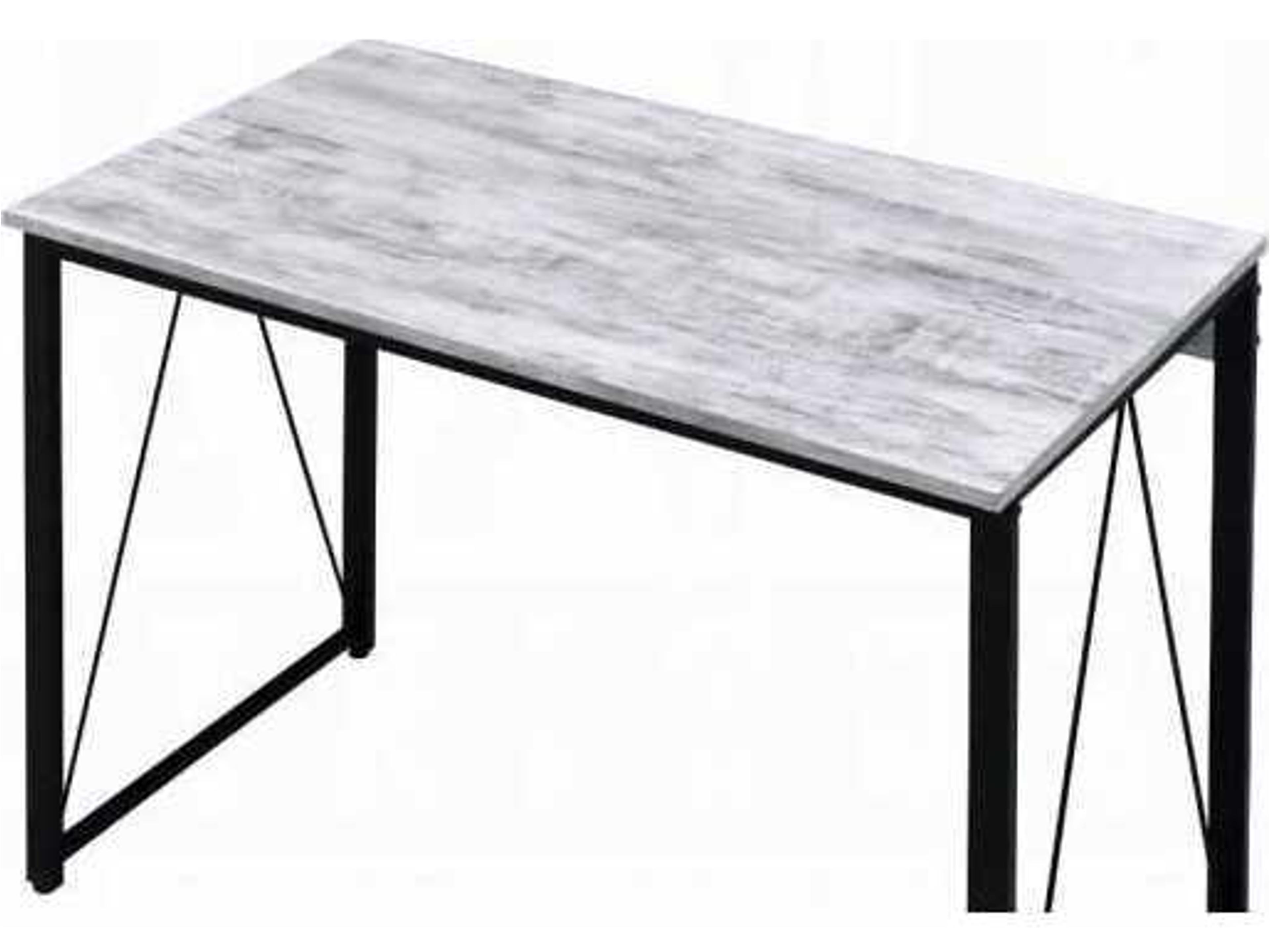 Acme Furniture Zaidin Antique White Black Writing Desk