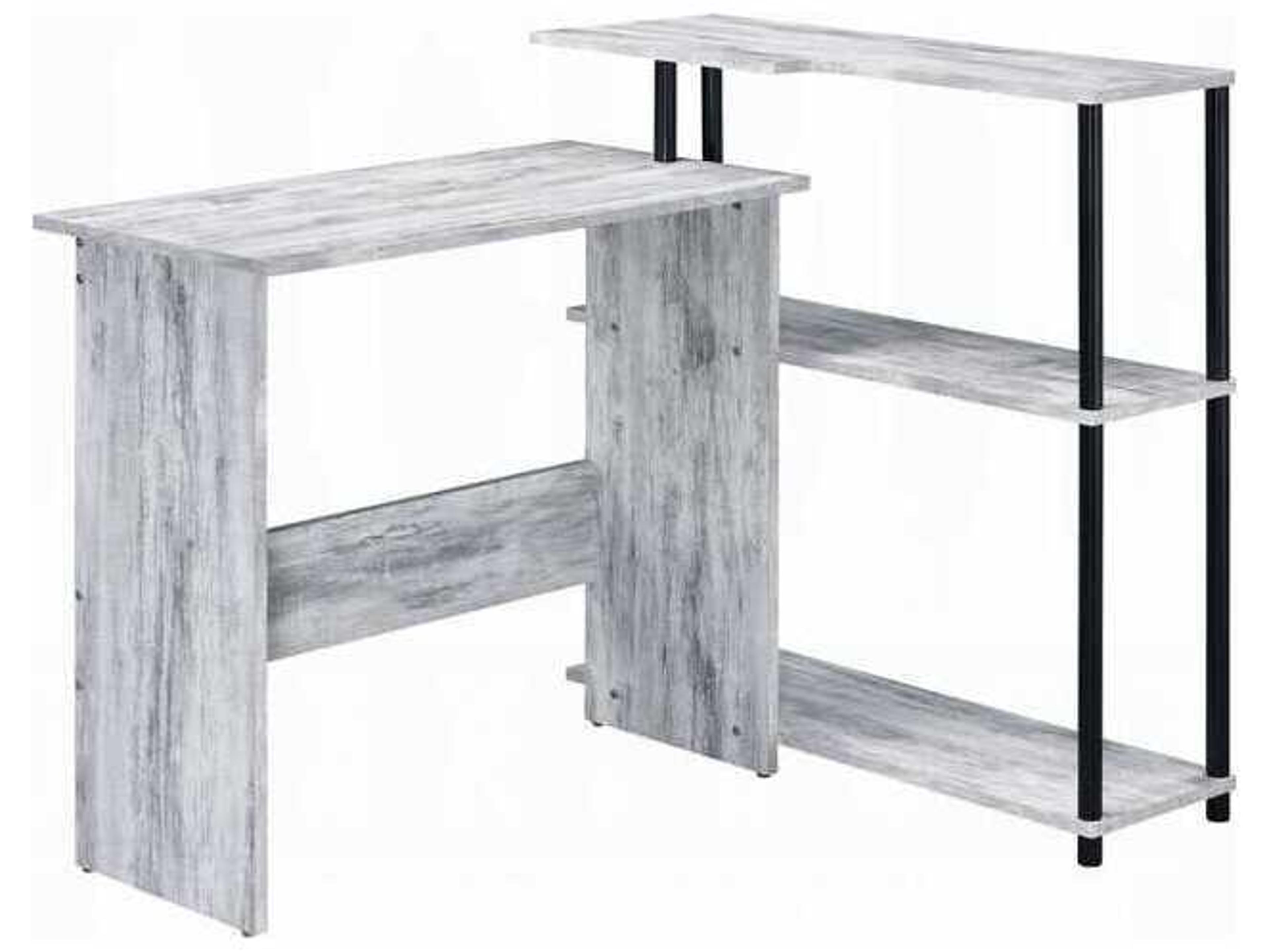 Ievi Antique White Black Writing Desk