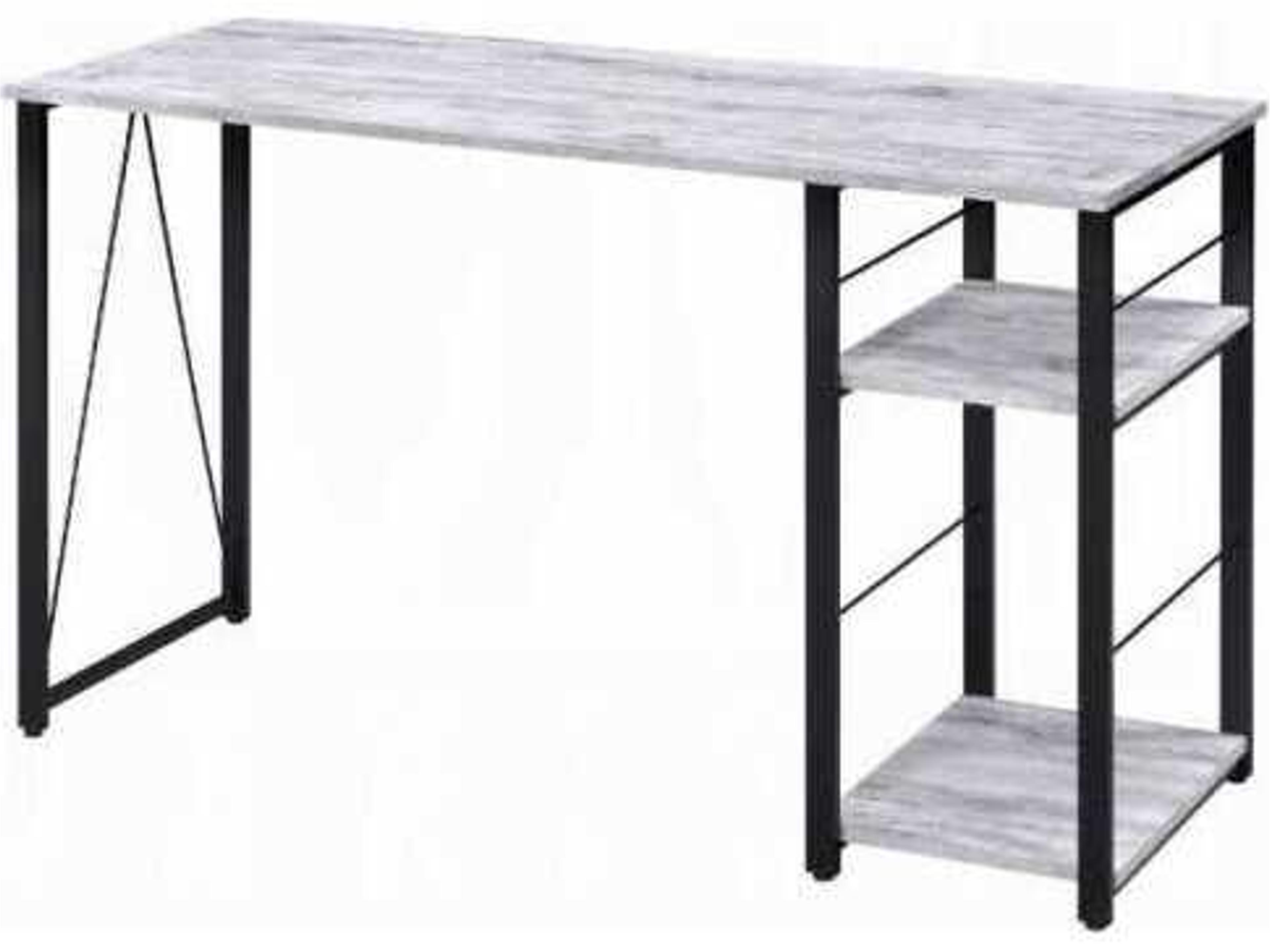 Vadna Antique White Black Gray Writing Desk