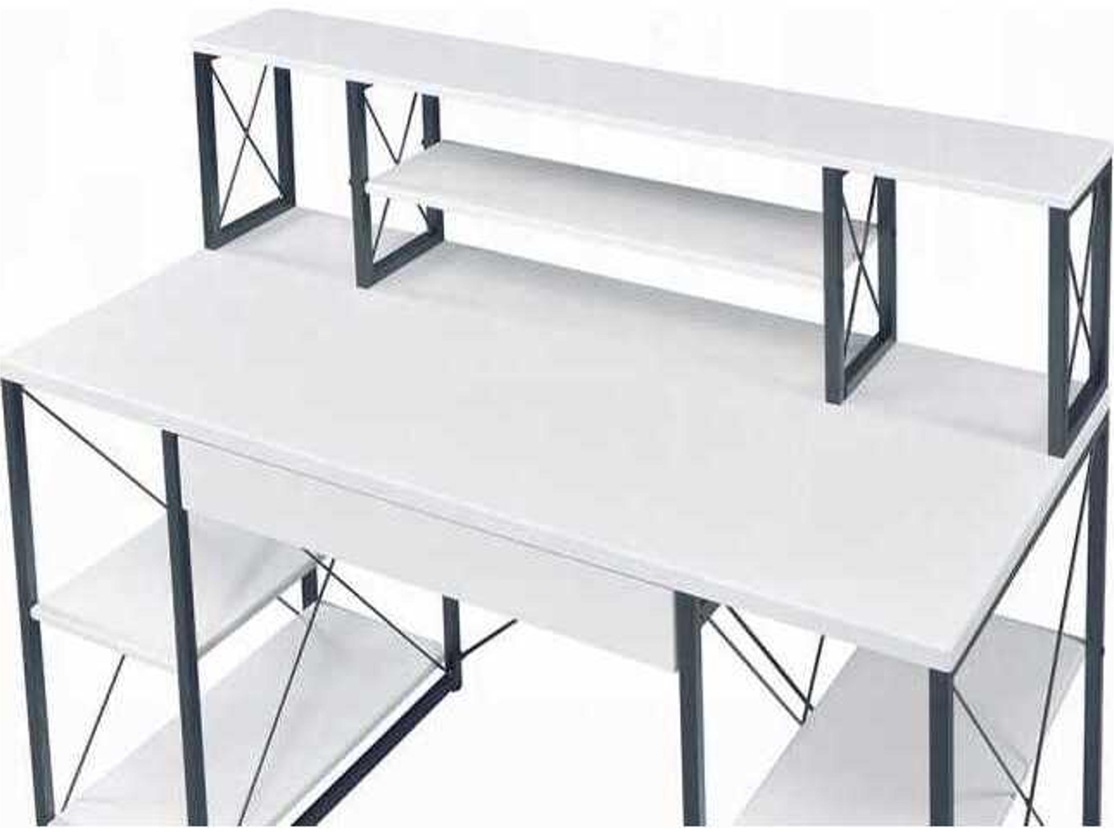 Acme Furniture Amiel White Black Writing Desk