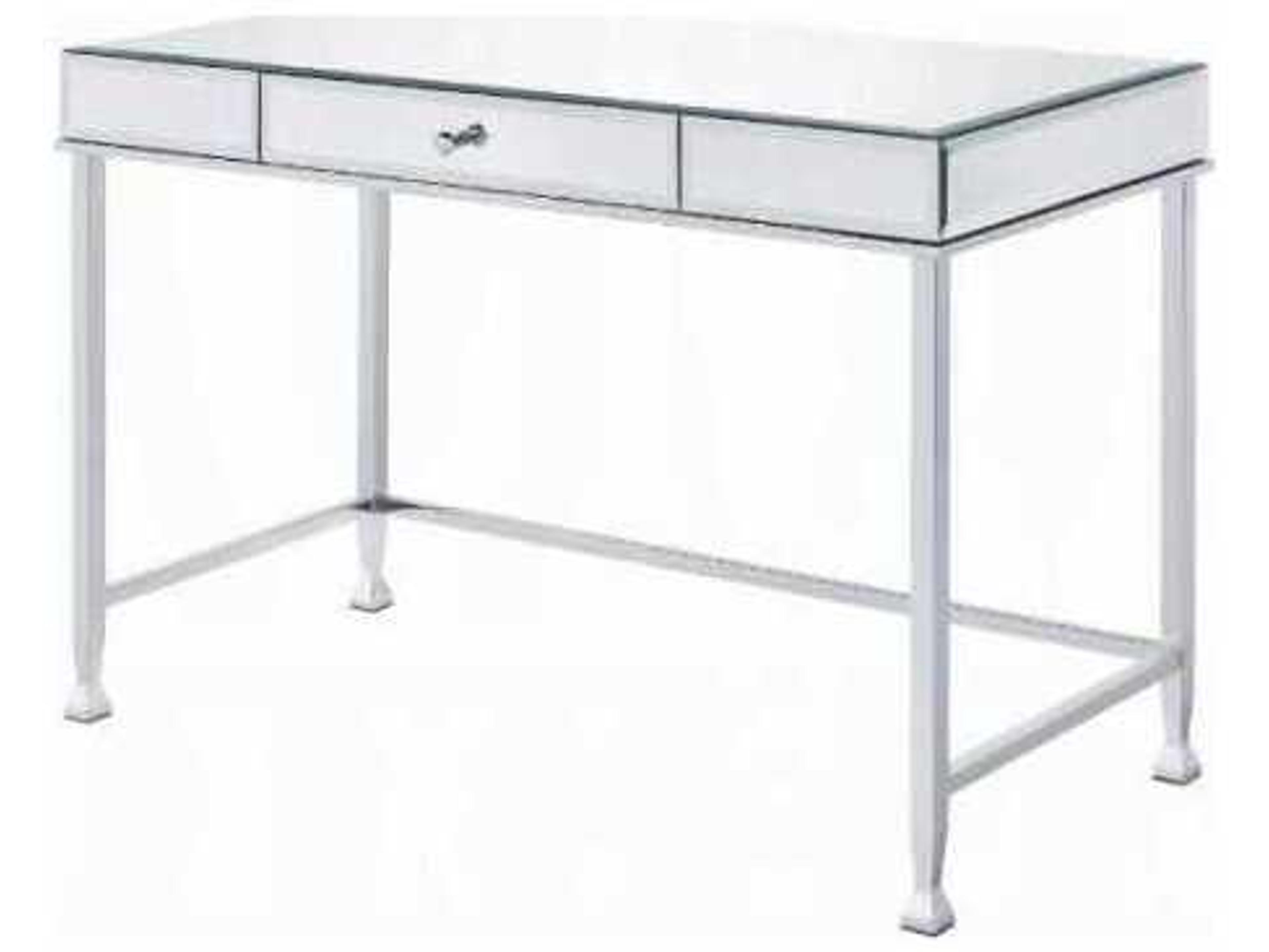 Acme Furniture Canine Mirrored And Chrome Writing Desk