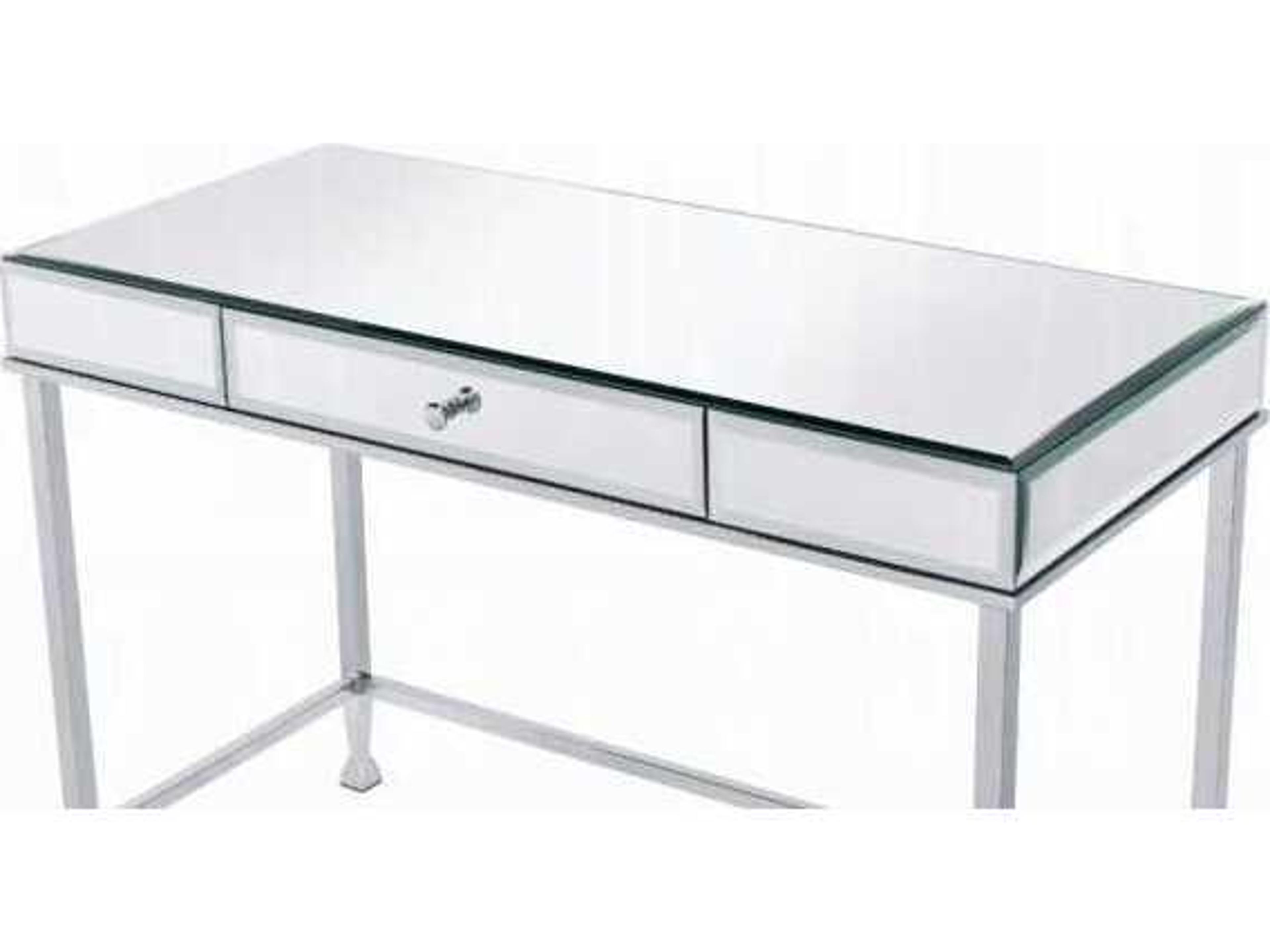Acme Furniture Canine Mirrored And Chrome Writing Desk